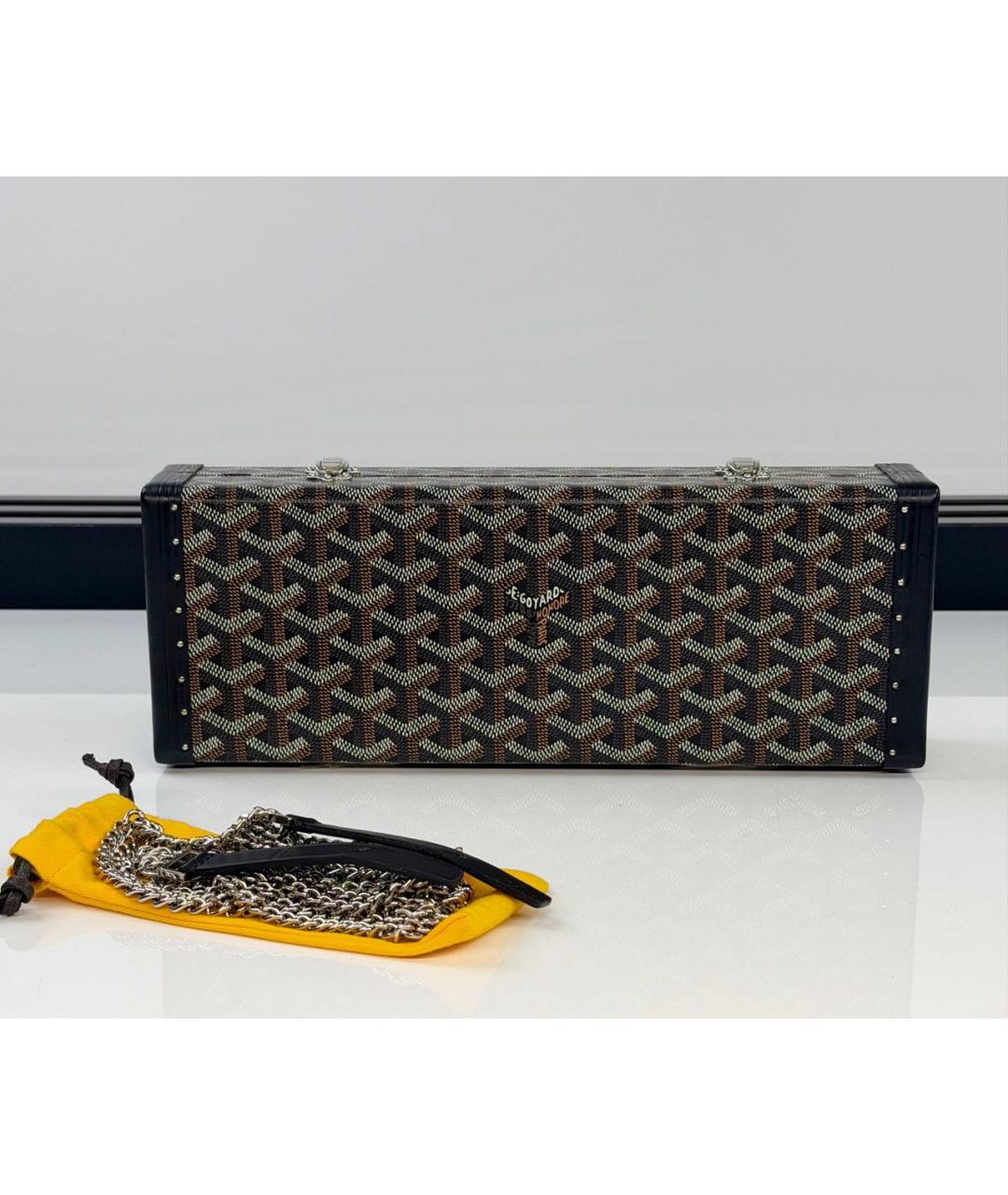 GOYARD Черная кожаная сумка через плечо, фото 8