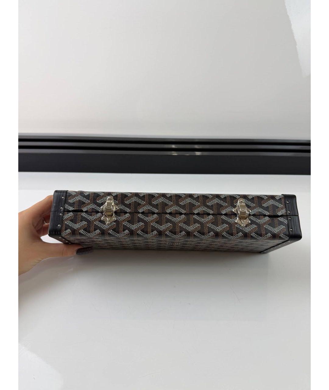 GOYARD Черная кожаная сумка через плечо, фото 7