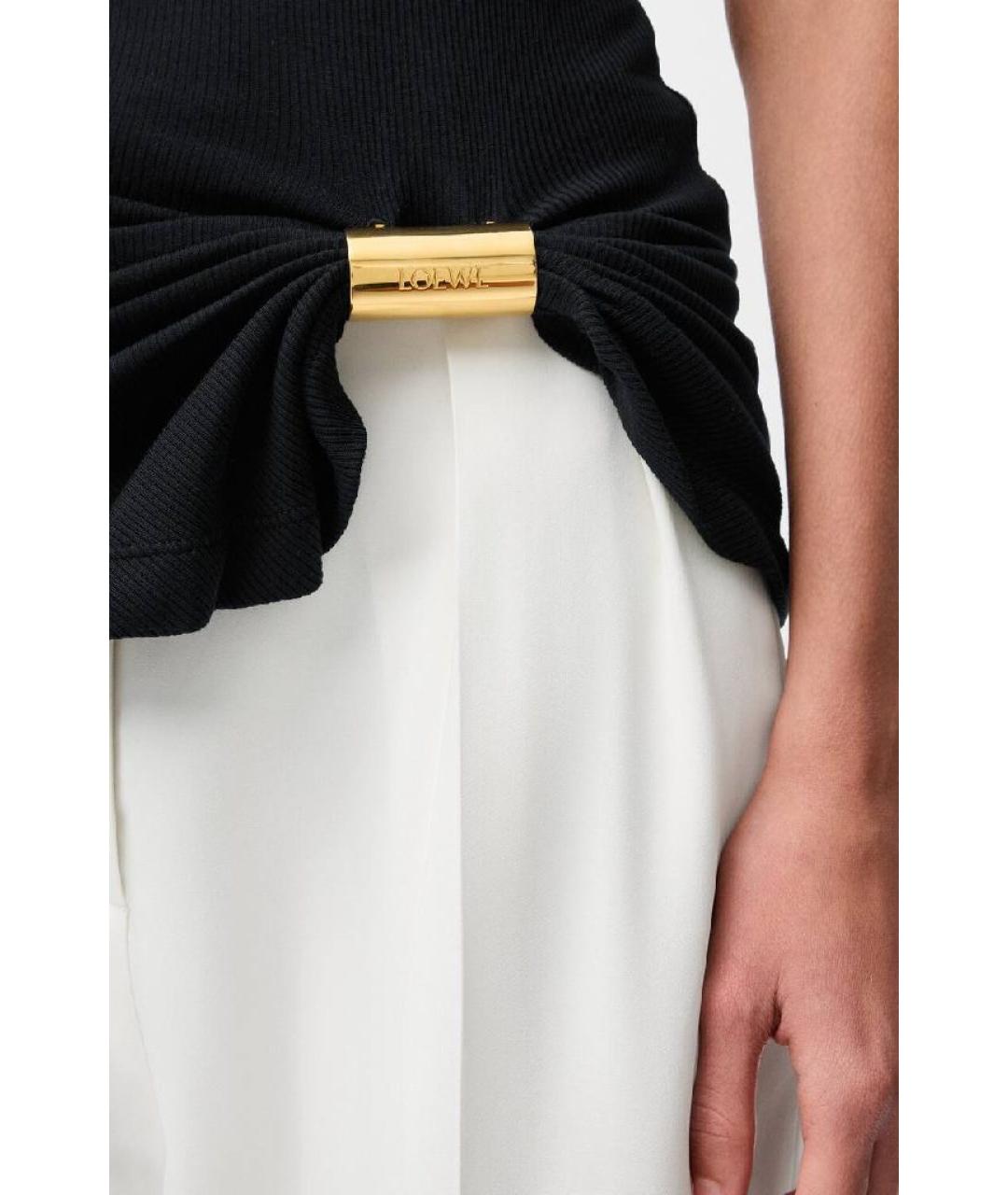 LOEWE Черная хлопковая майка, фото 4