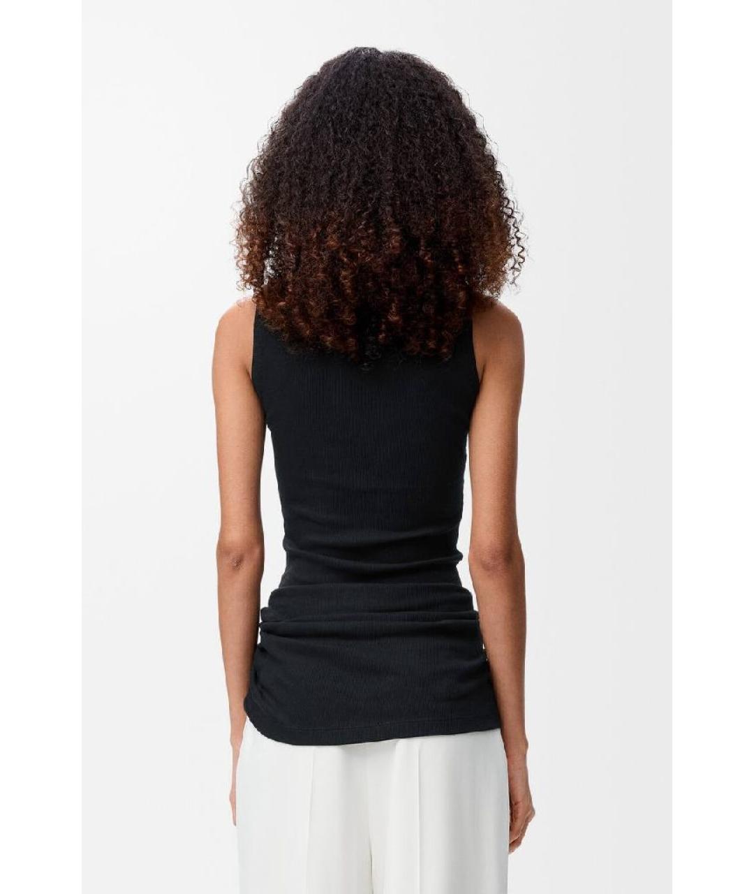 LOEWE Черная хлопковая майка, фото 3