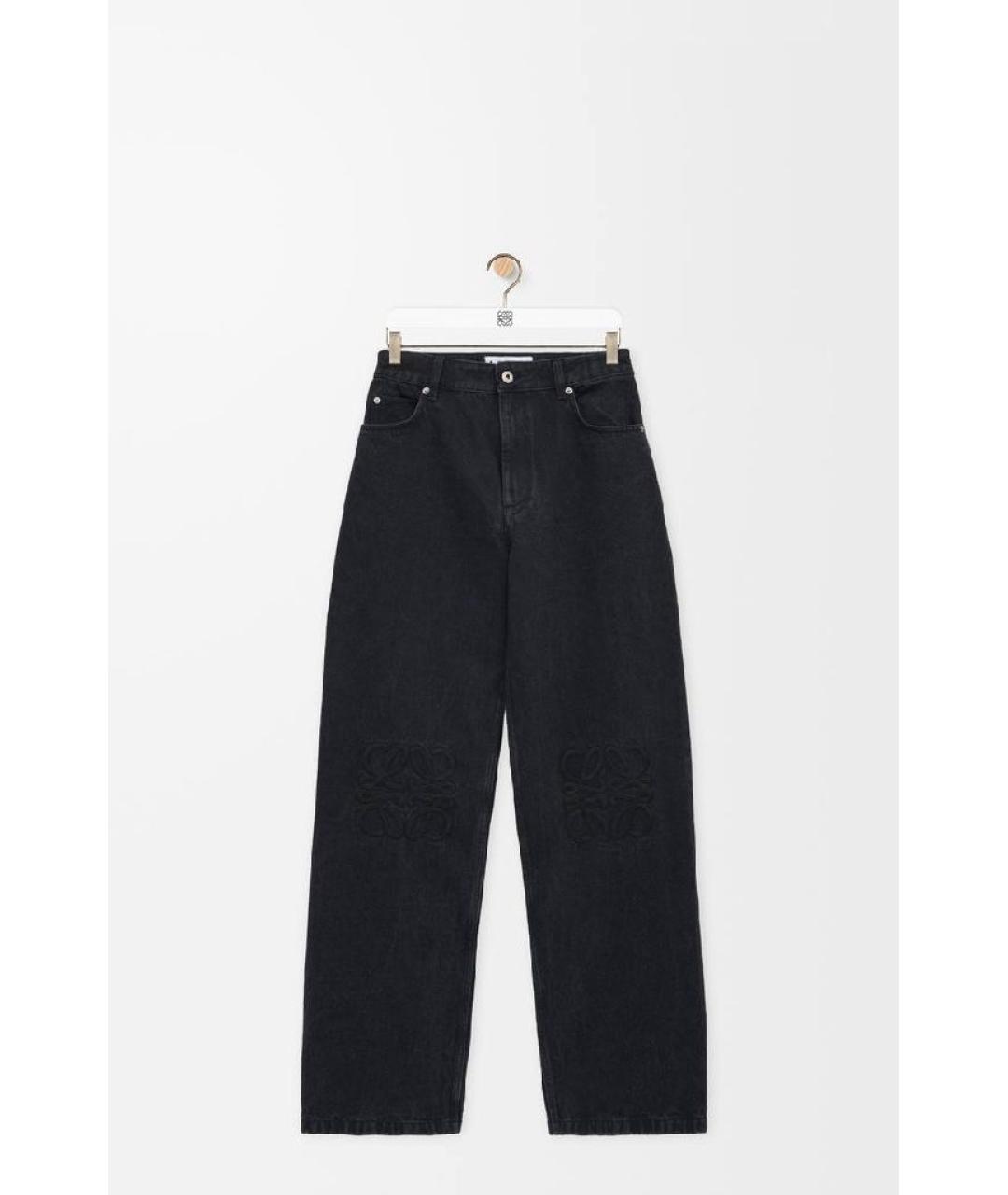 LOEWE Черные хлопковые прямые джинсы, фото 8