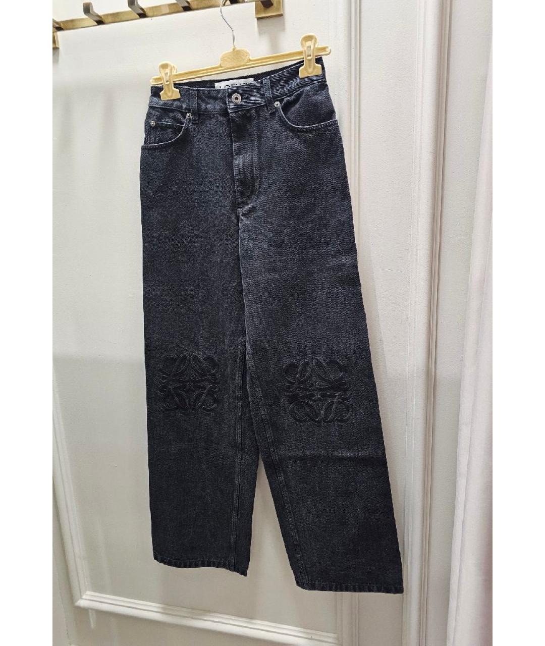 LOEWE Черные хлопковые прямые джинсы, фото 6