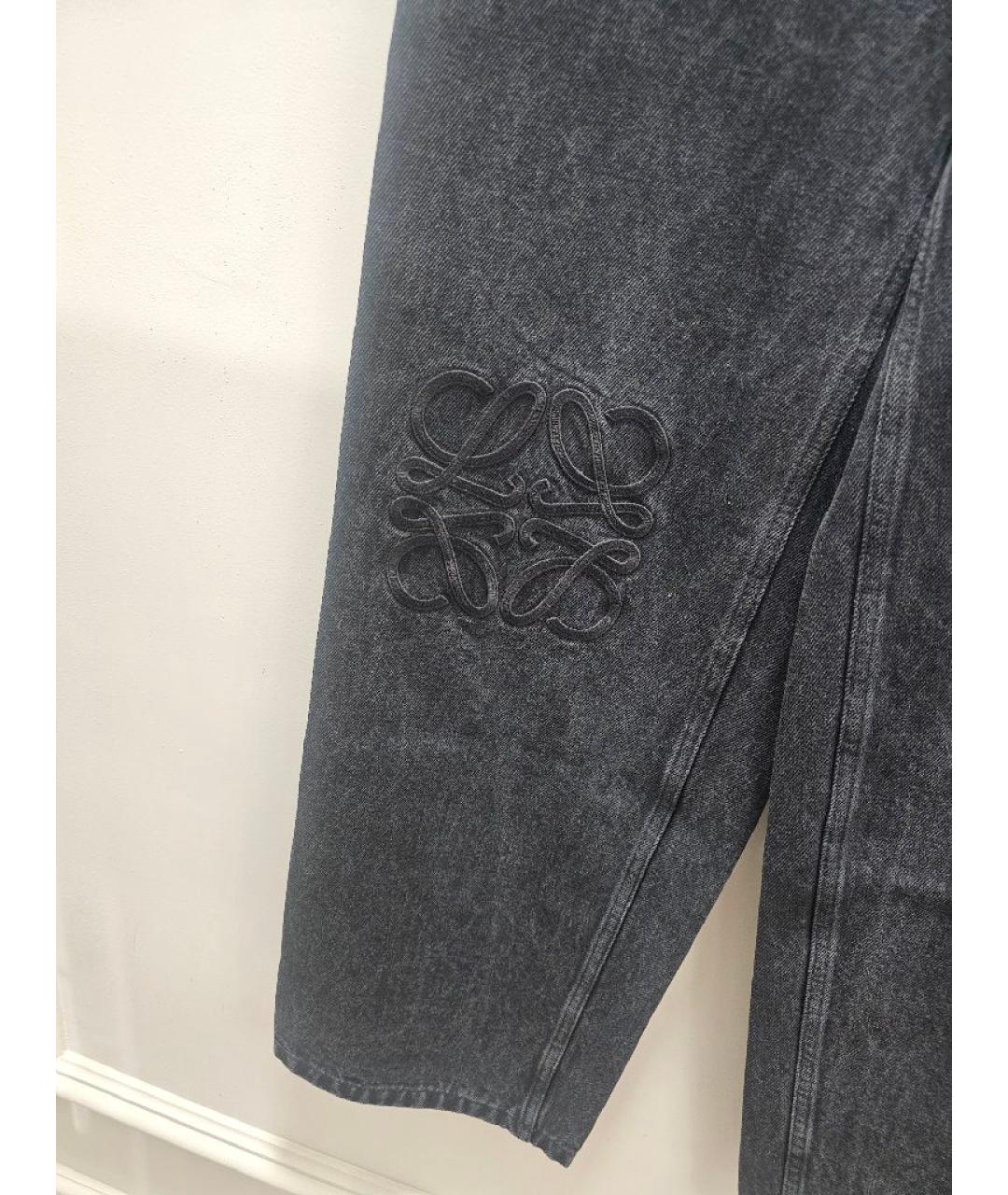 LOEWE Черные хлопковые прямые джинсы, фото 7