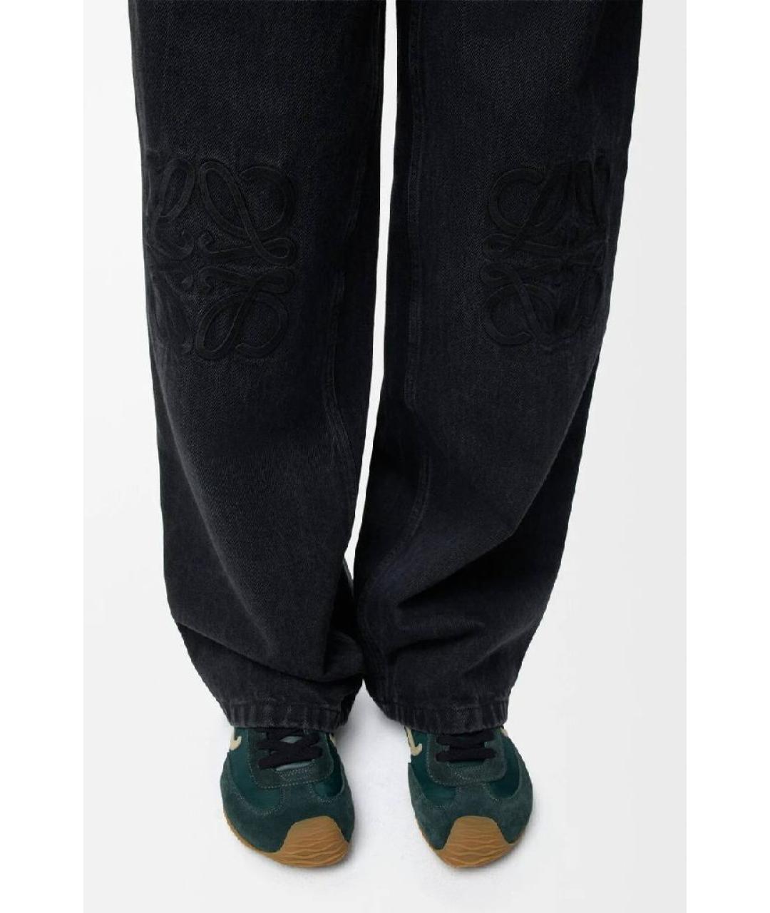 LOEWE Черные хлопковые прямые джинсы, фото 3