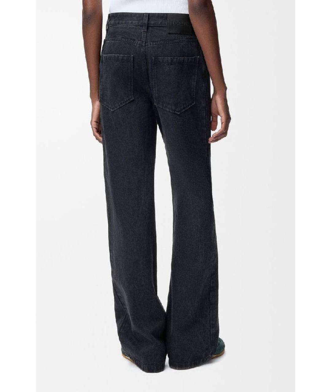 LOEWE Черные хлопковые прямые джинсы, фото 5