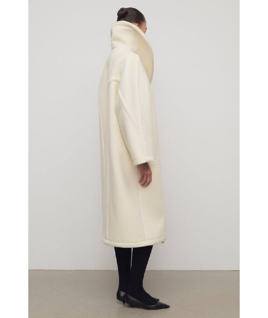THE ROW Белое шерстяное пальто, фото 5