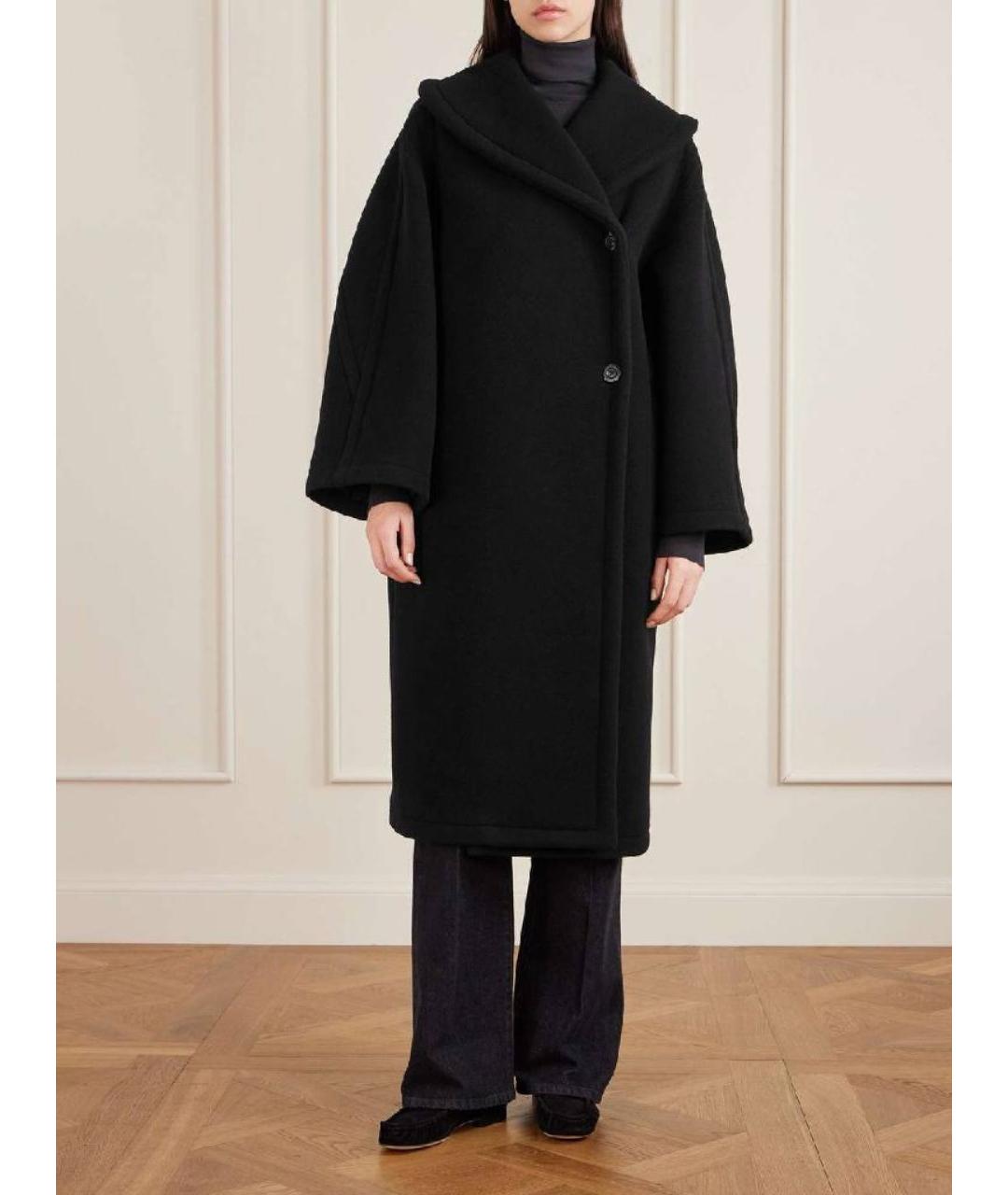 THE ROW Черное шерстяное пальто, фото 2