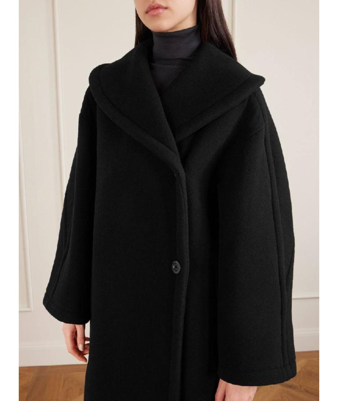 THE ROW Черное шерстяное пальто, фото 3