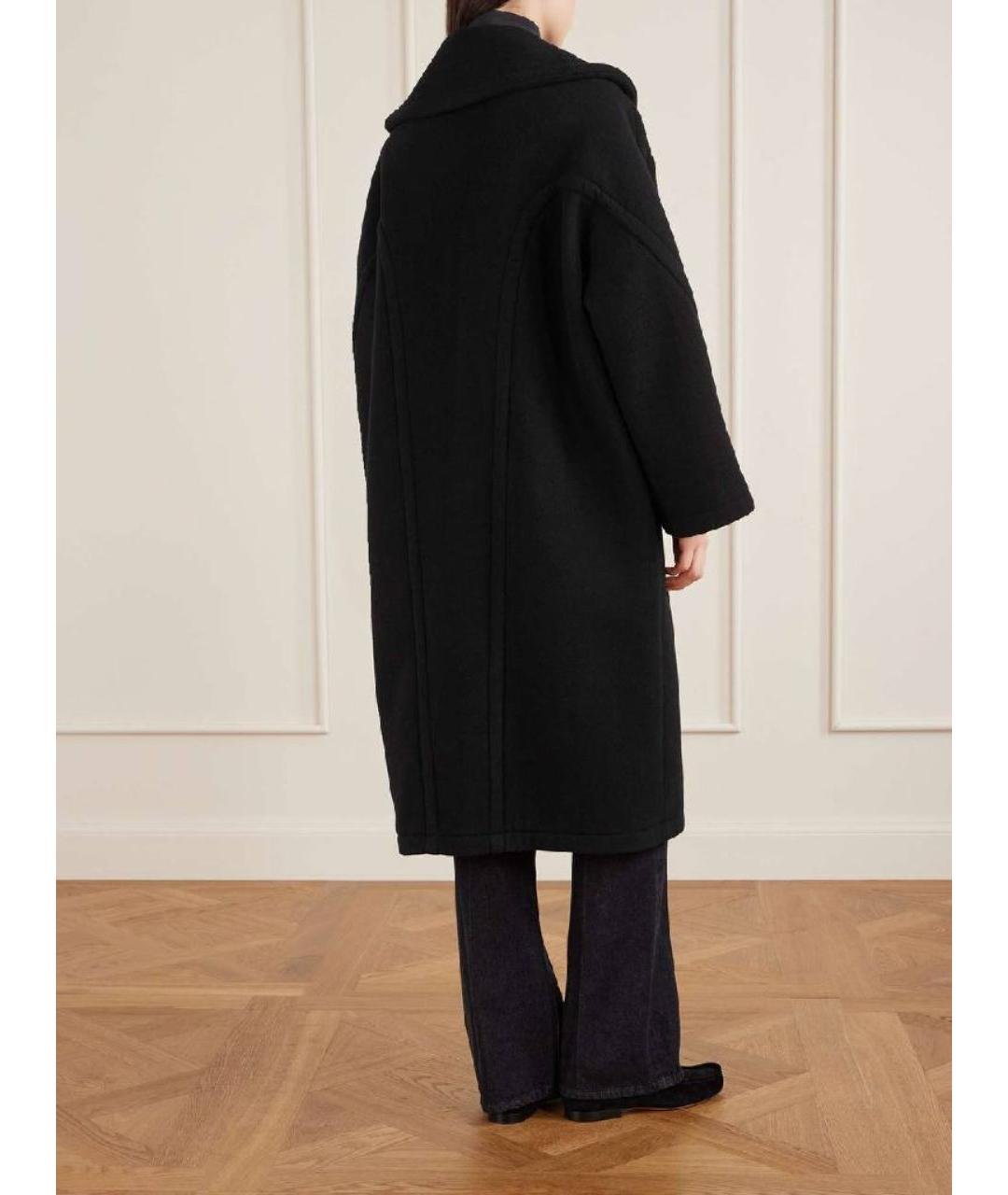 THE ROW Черное шерстяное пальто, фото 4
