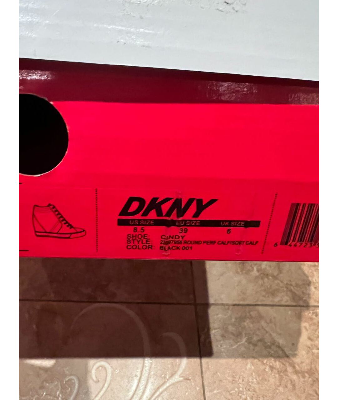 DKNY Черные кожаные кроссовки, фото 4