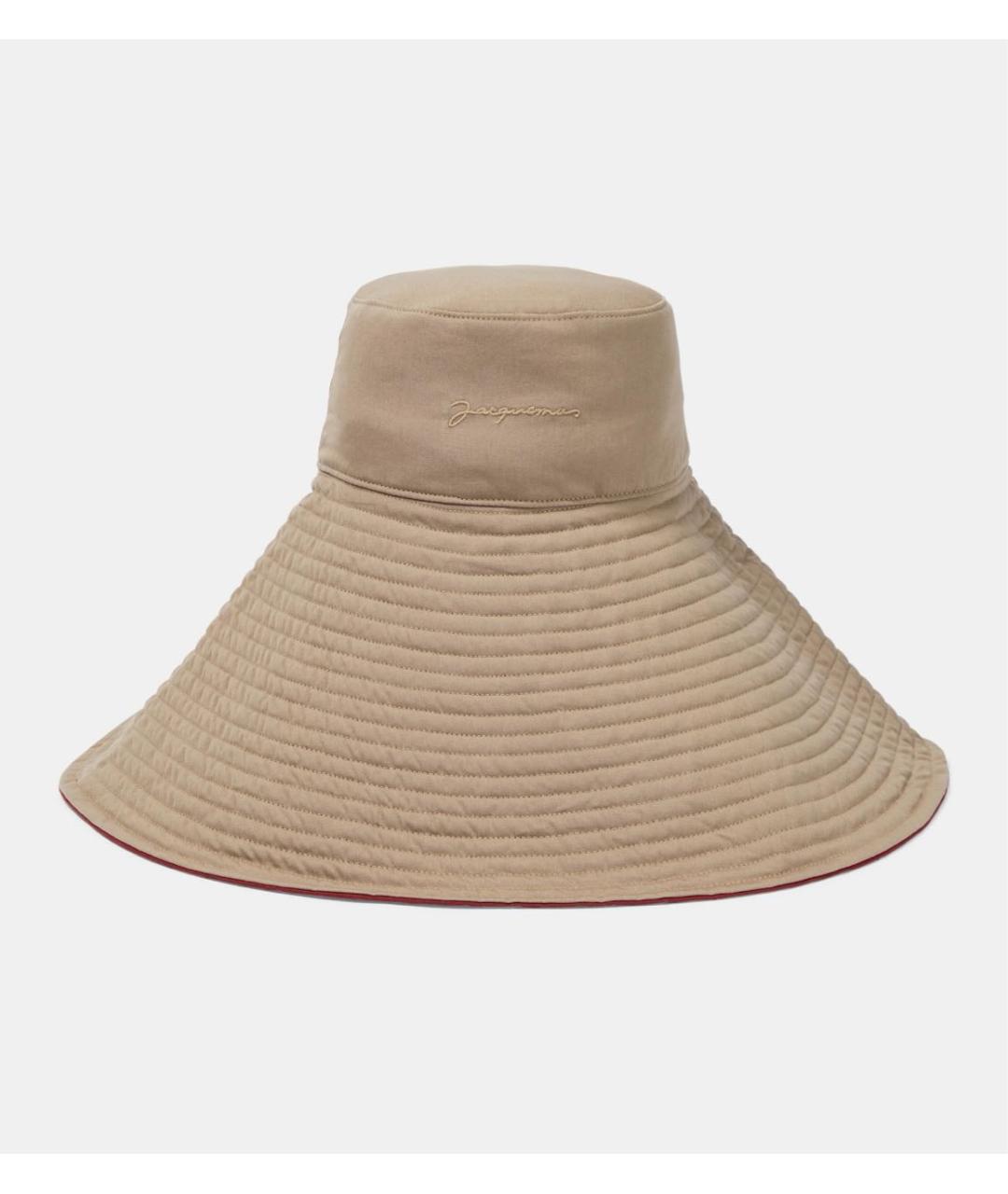 JACQUEMUS Бежевая хлопковая шляпа, фото 7