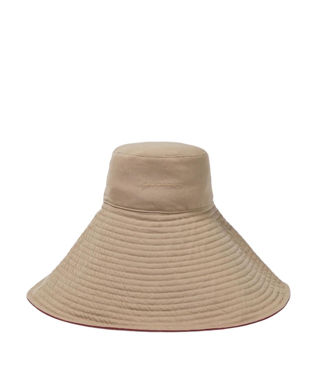 JACQUEMUS Бежевая хлопковая шляпа, фото 1