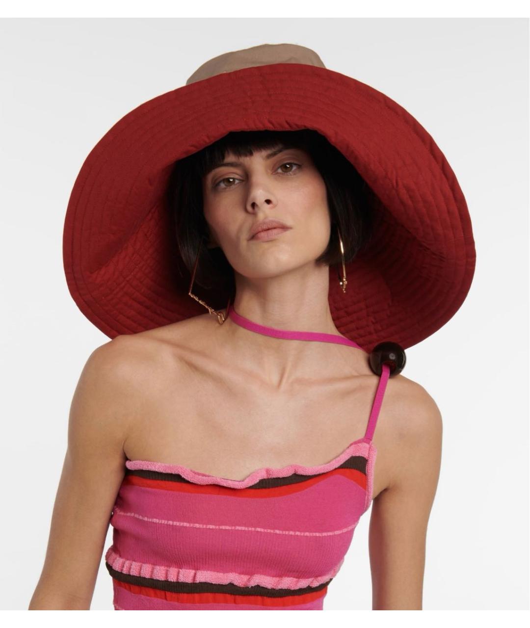 JACQUEMUS Бежевая хлопковая шляпа, фото 5