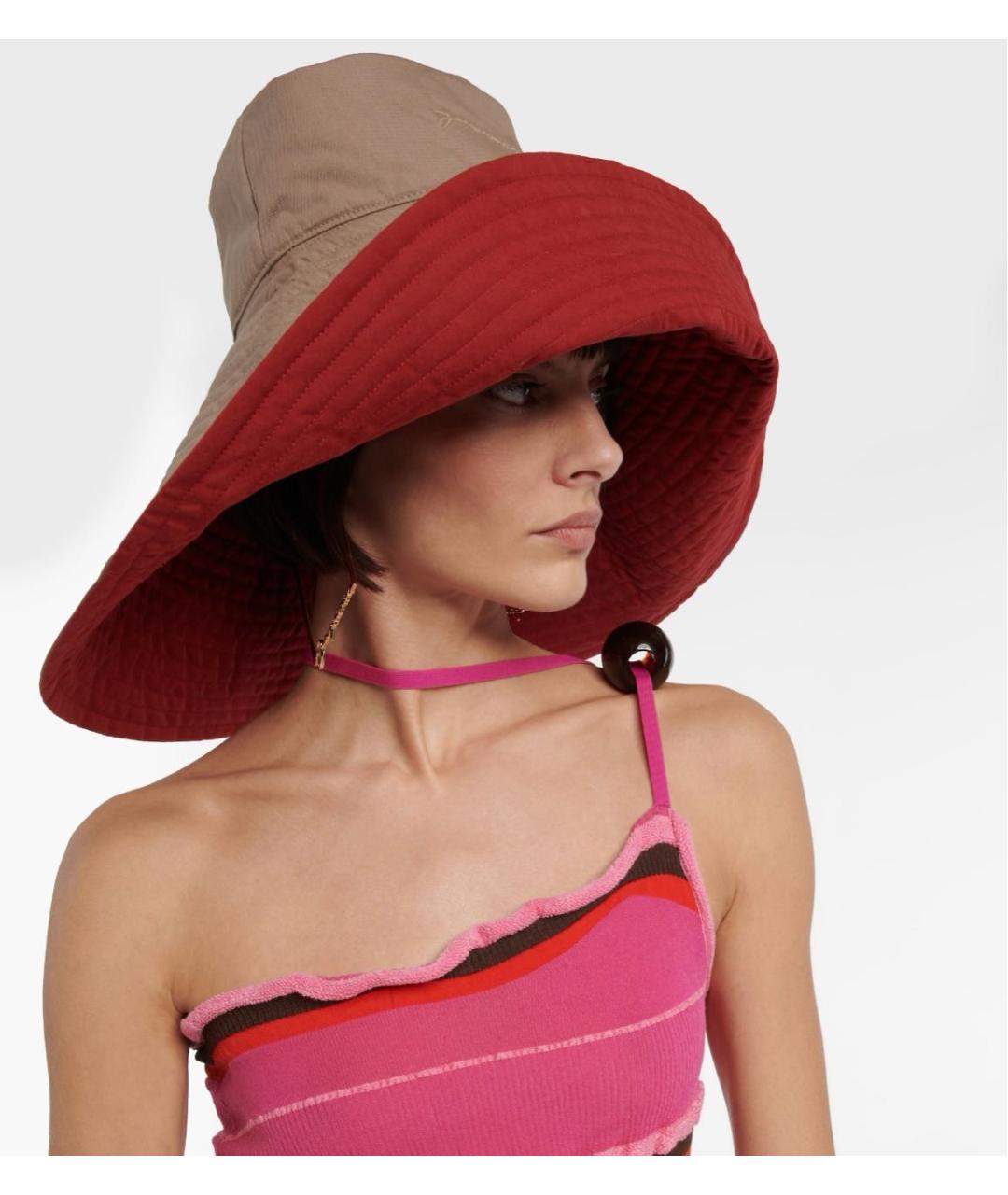 JACQUEMUS Бежевая хлопковая шляпа, фото 4