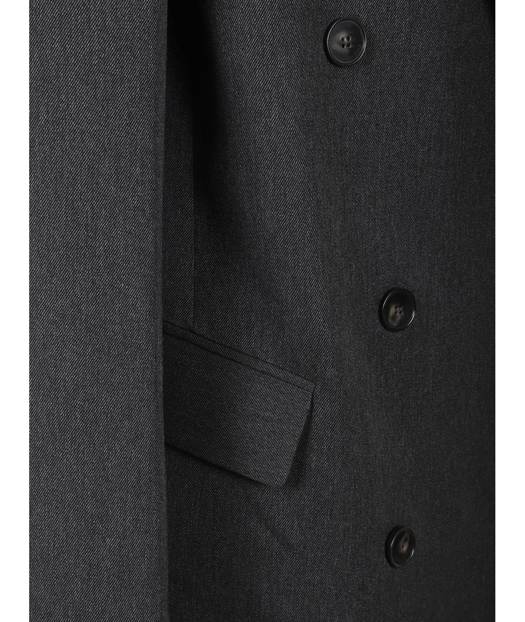 THE FRANKIE SHOP Серое вискозное пальто, фото 3