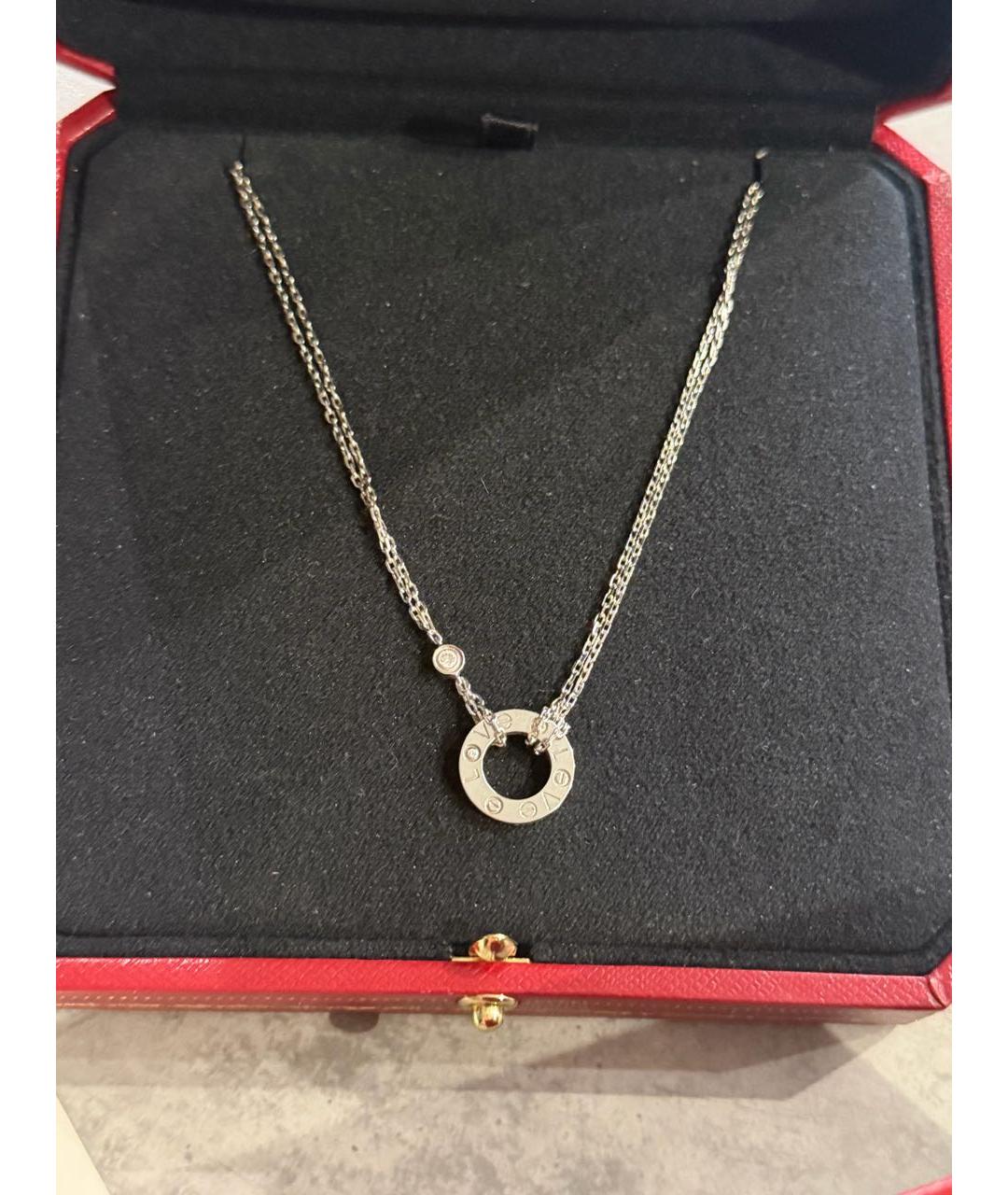 CARTIER Серебряное колье из белого золота, фото 4