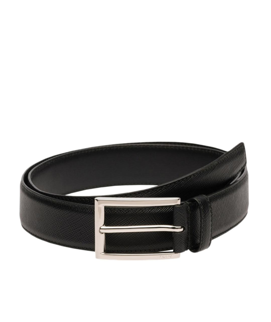 PRADA Черный кожаный ремень, фото 1