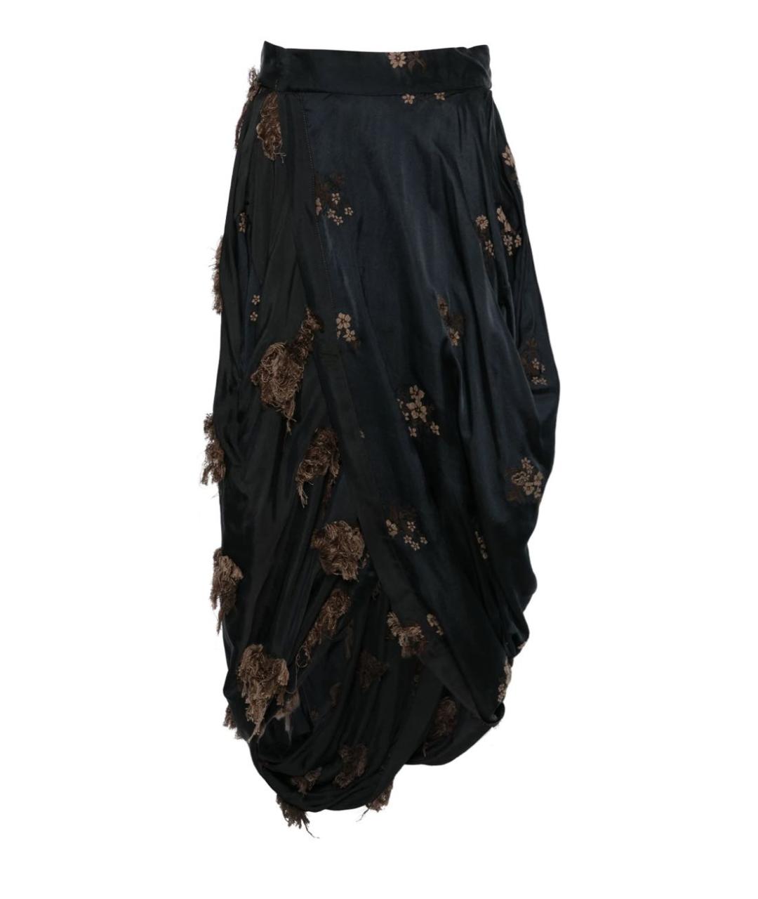 UMA WANG Черная хлопковая юбка макси, фото 1