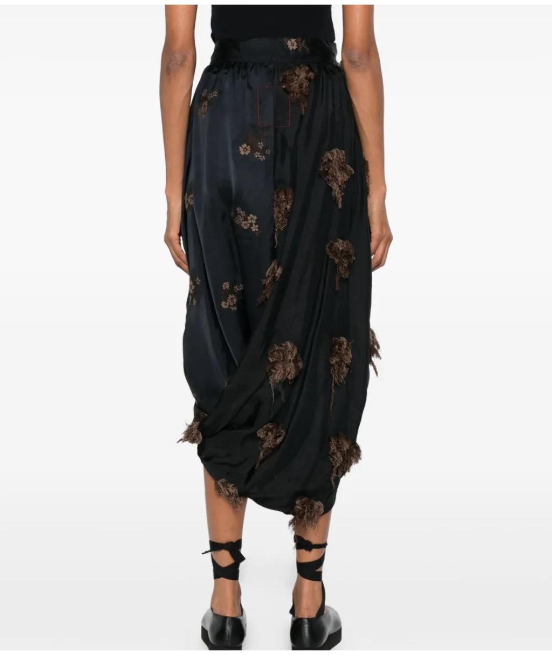 UMA WANG Черная хлопковая юбка макси, фото 2