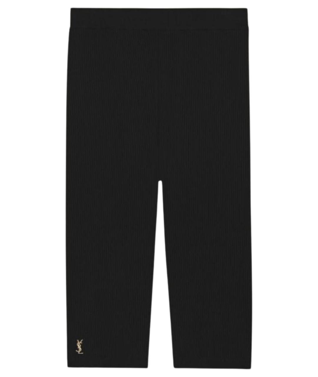 SAINT LAURENT Черные леггинсы и велосипедки, фото 1