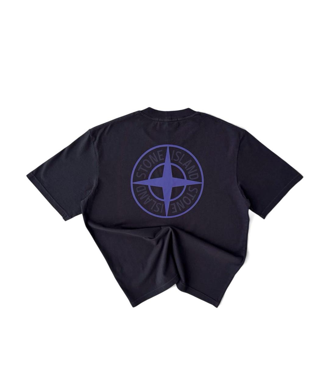 STONE ISLAND Фиолетовая хлопковая футболка, фото 3