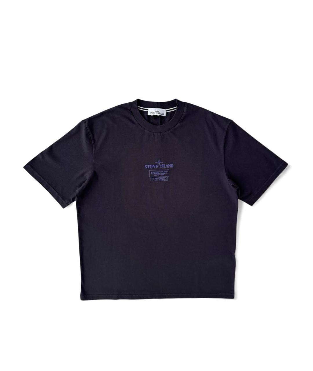 STONE ISLAND Фиолетовая хлопковая футболка, фото 2