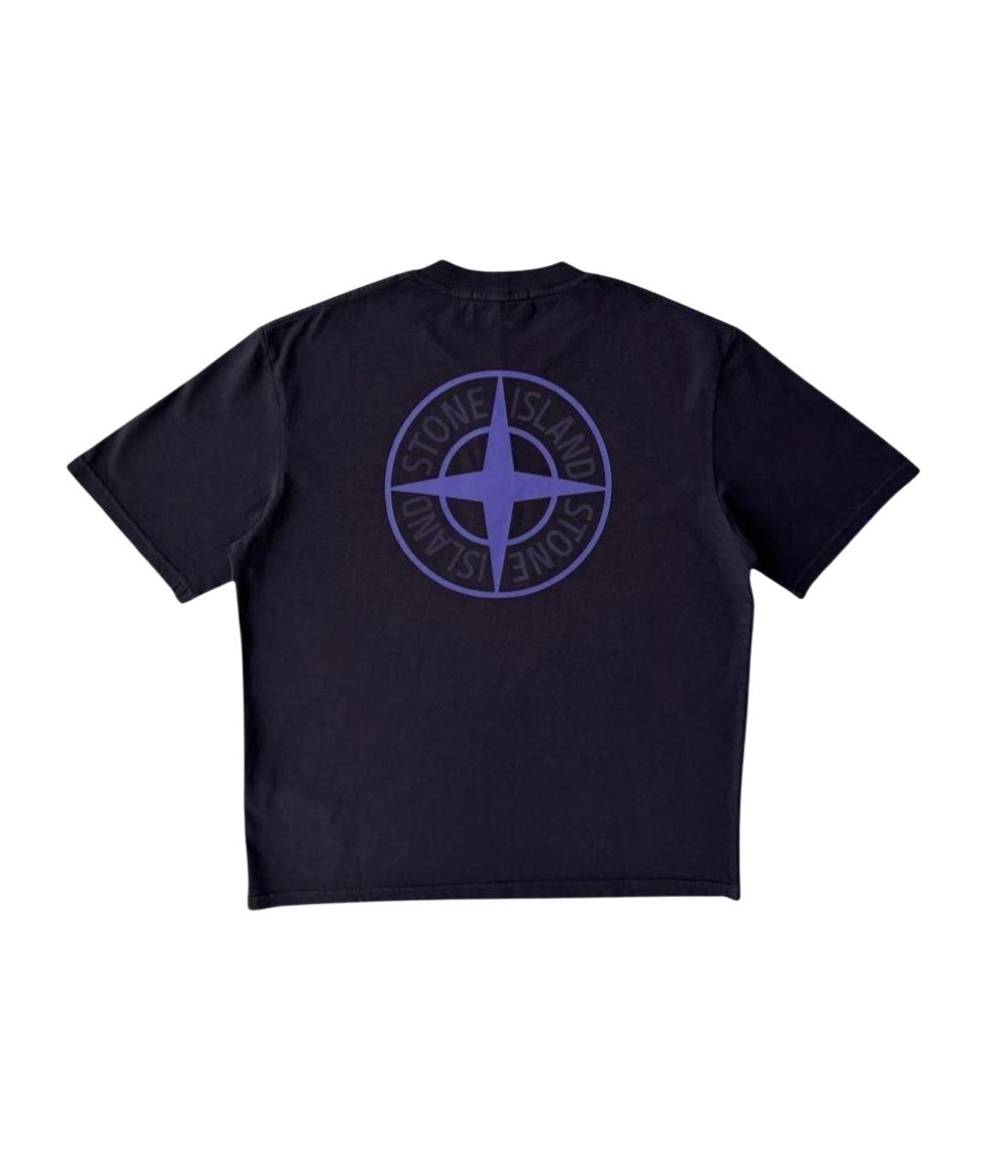 STONE ISLAND Фиолетовая хлопковая футболка, фото 1