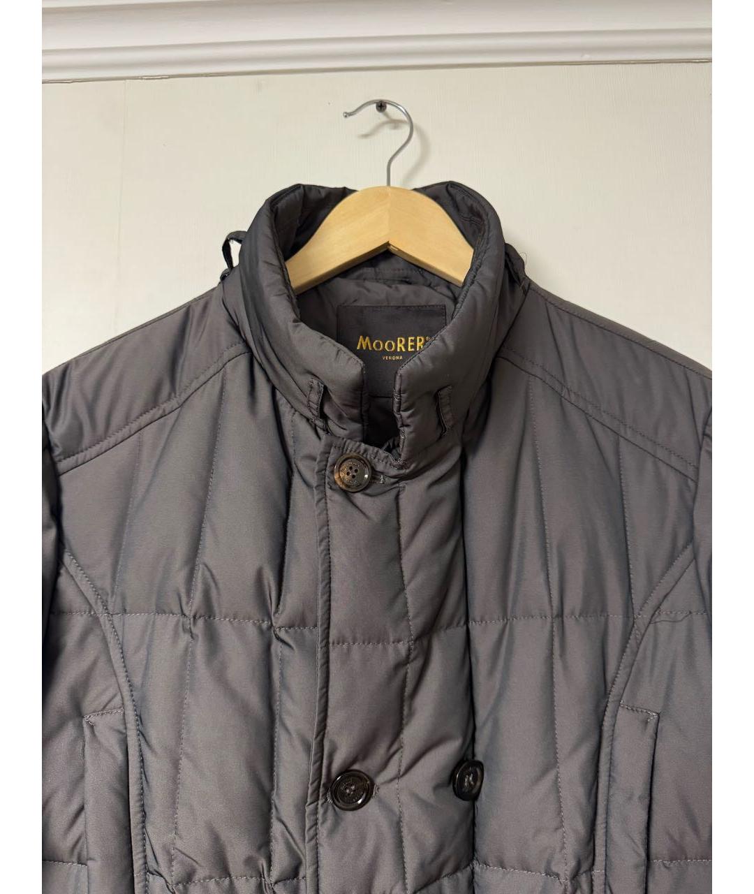 MOORER Антрацитовый полиамидовый пуховик, фото 4