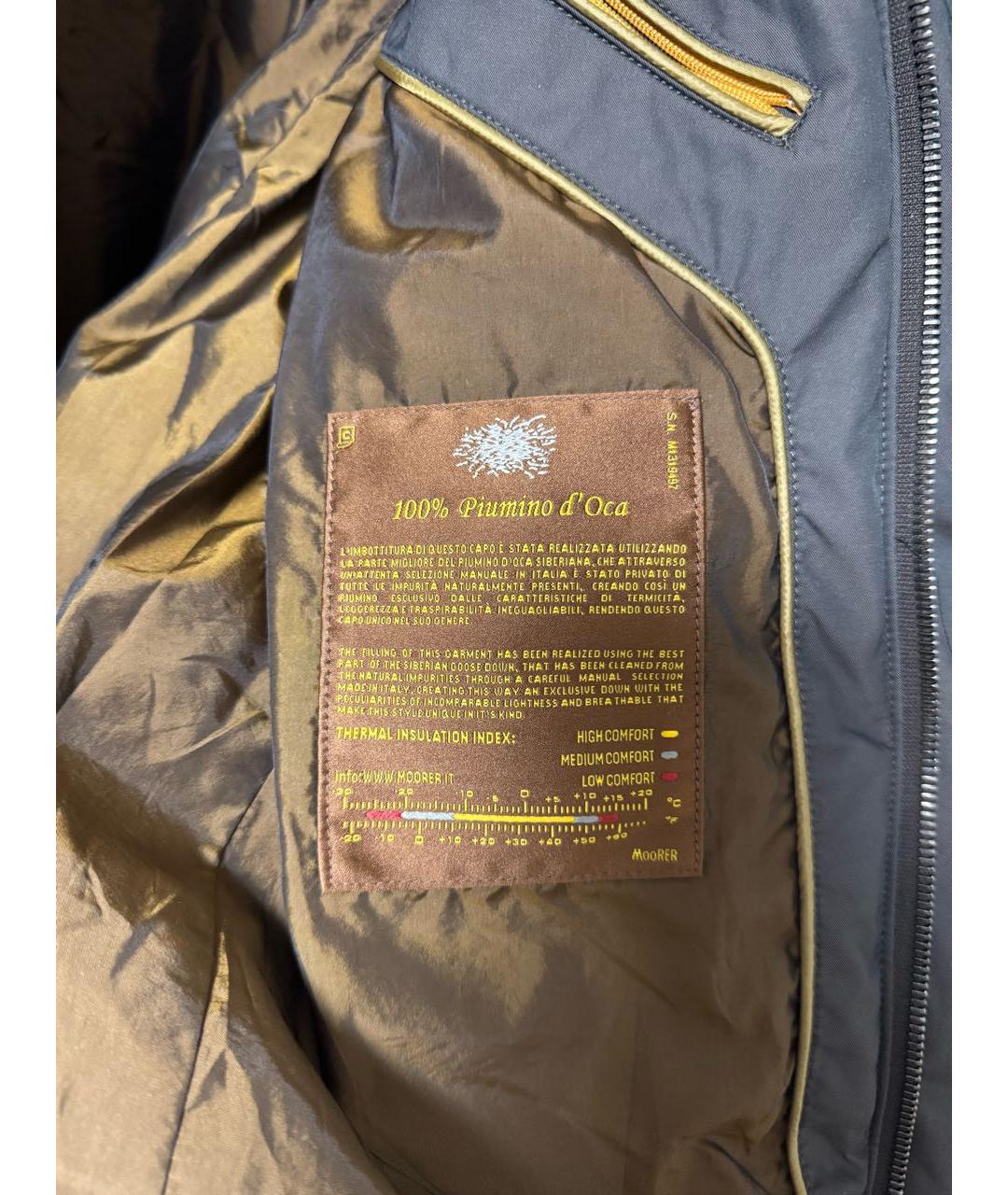 MOORER Антрацитовый полиамидовый пуховик, фото 7