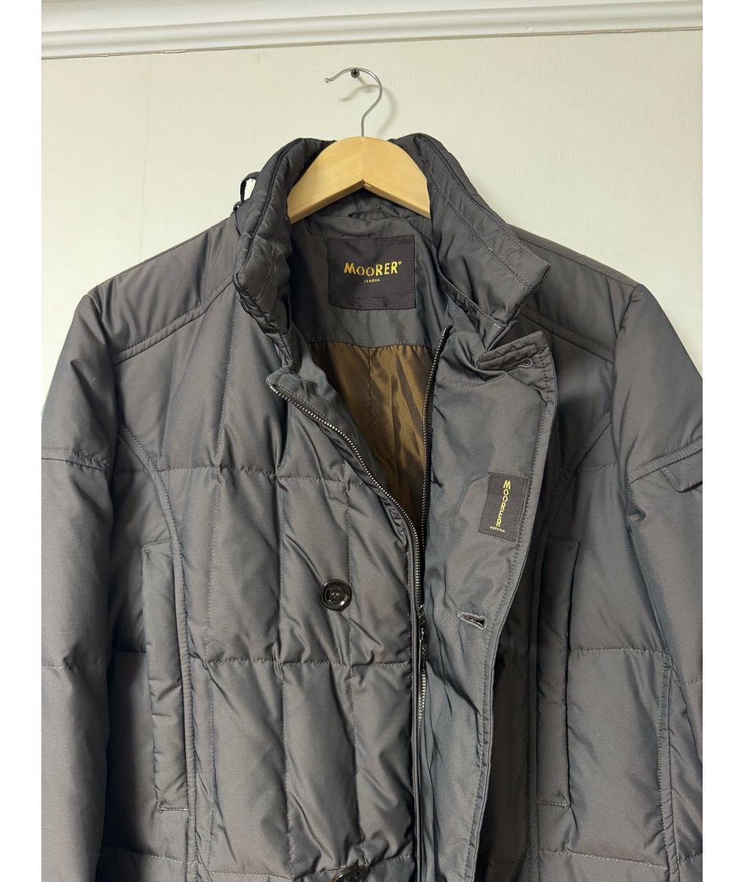MOORER Антрацитовый полиамидовый пуховик, фото 6