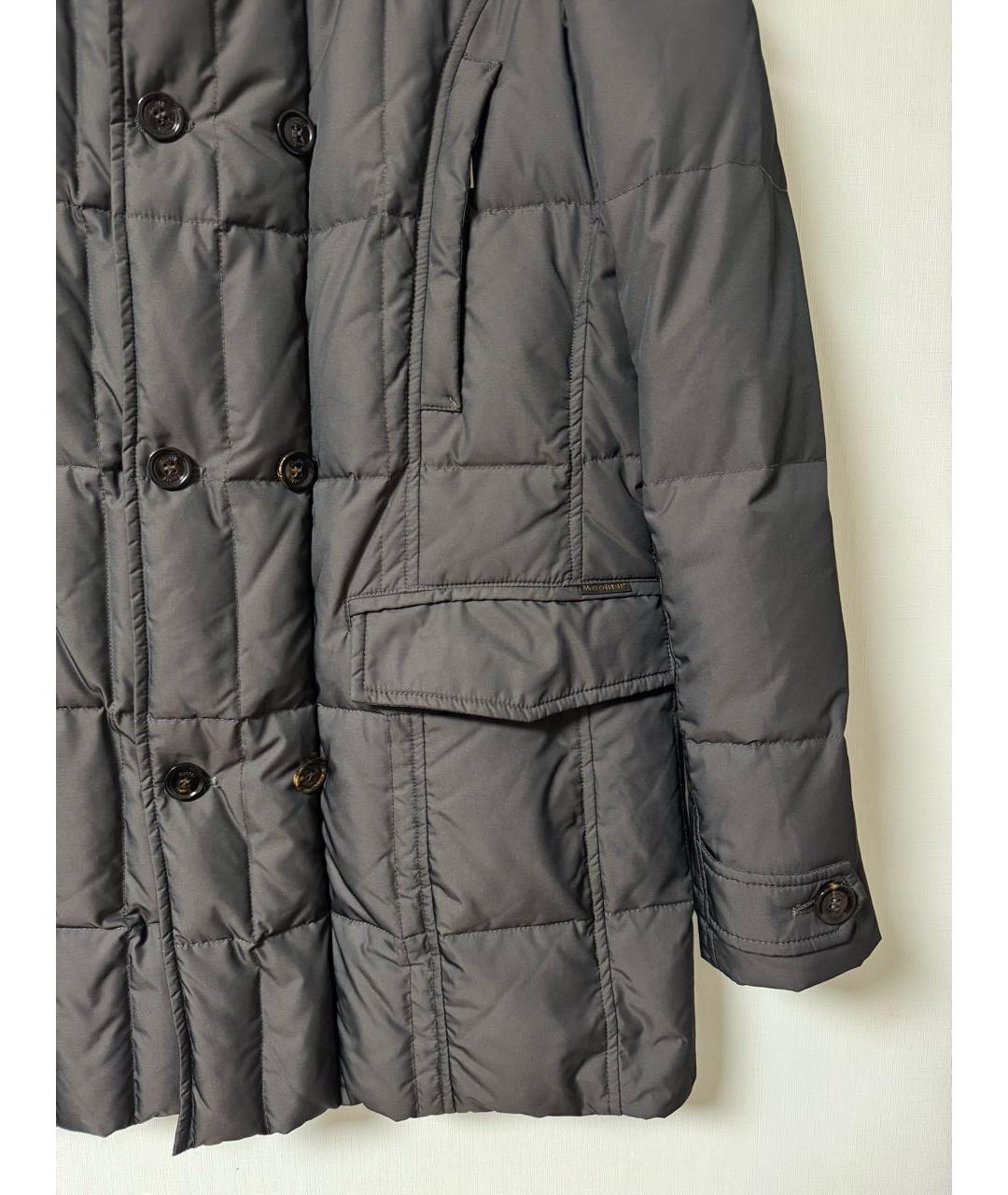 MOORER Антрацитовый полиамидовый пуховик, фото 5