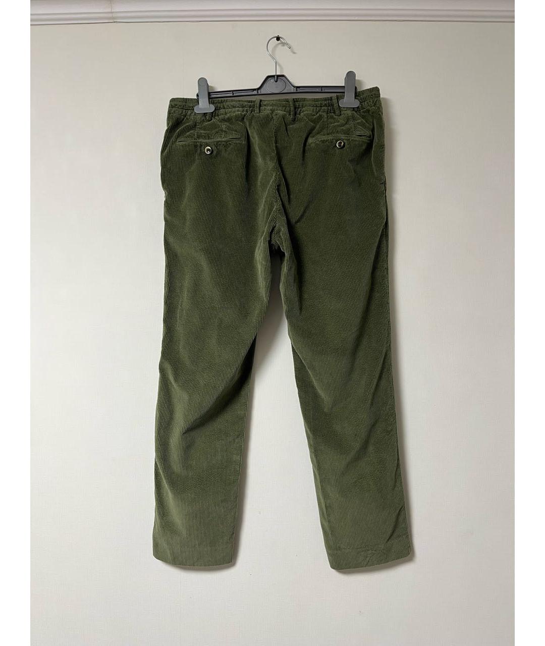 PT TORINO Зеленые хлопковые повседневные брюки, фото 2