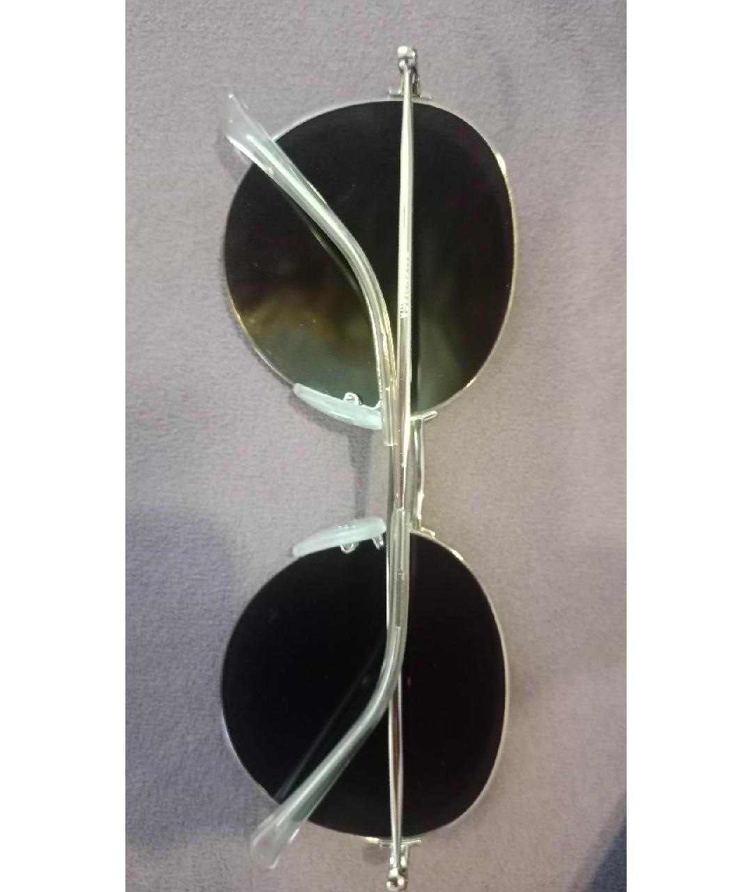 BALENCIAGA Серебряные металлические солнцезащитные очки, фото 5