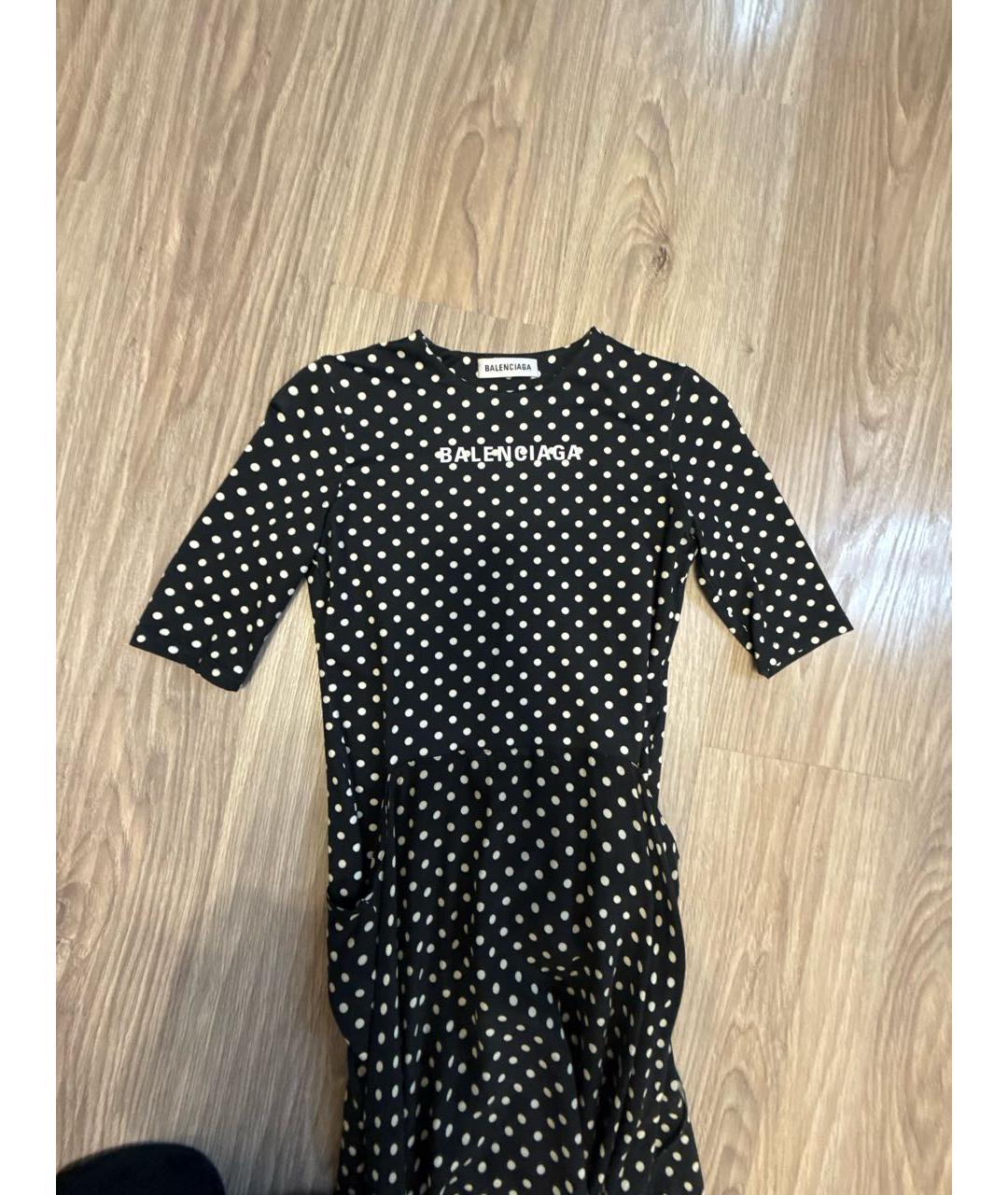 BALENCIAGA Черное полиамидовое повседневное платье, фото 4