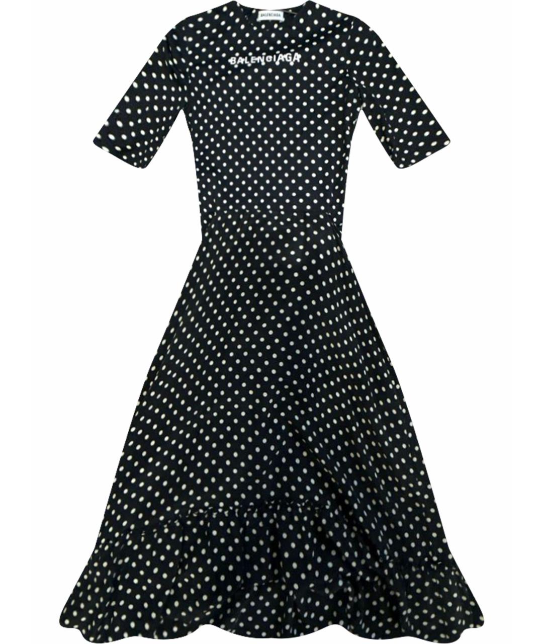BALENCIAGA Черное полиамидовое повседневное платье, фото 1