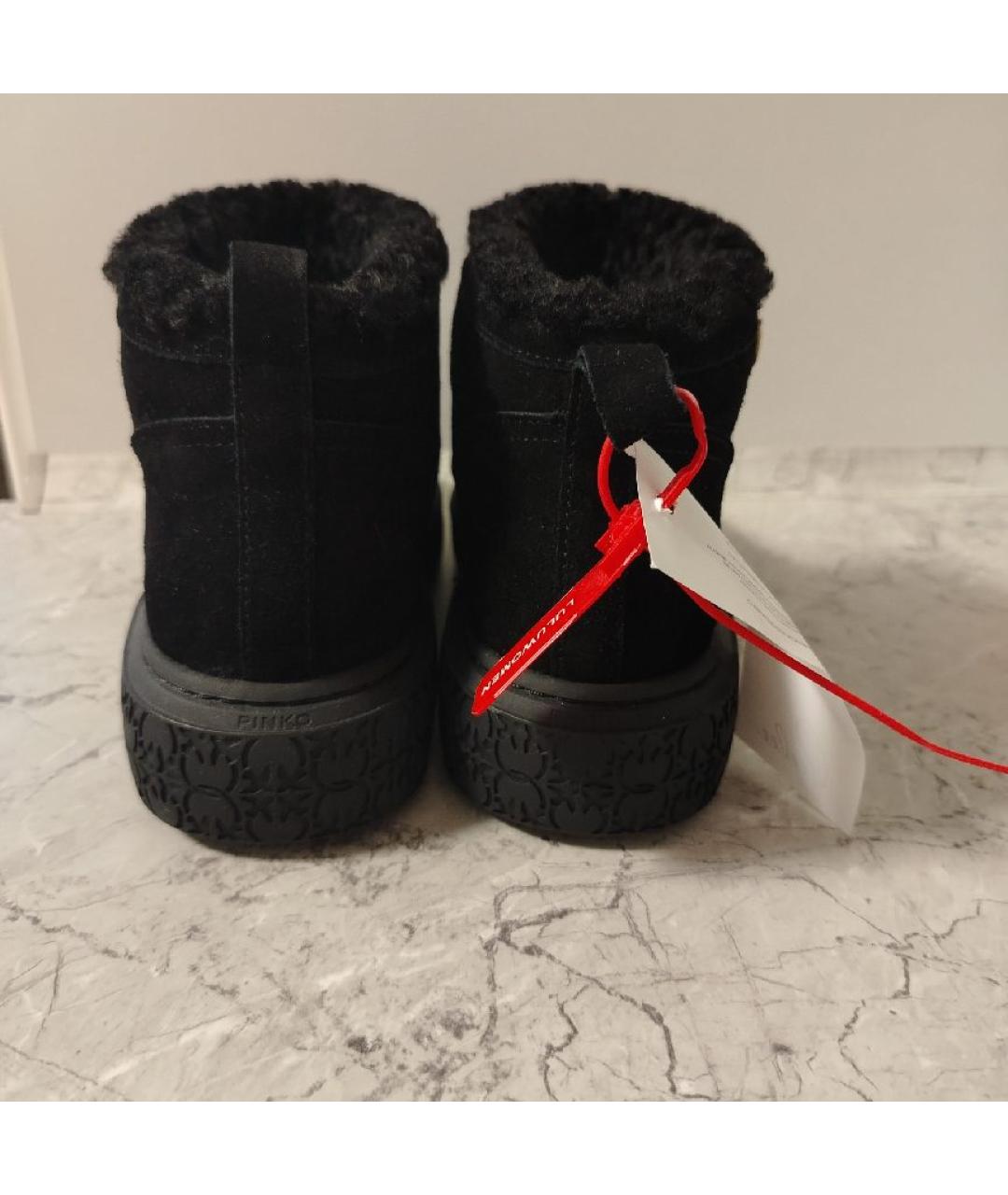 PINKO Черные замшевые ботинки, фото 4
