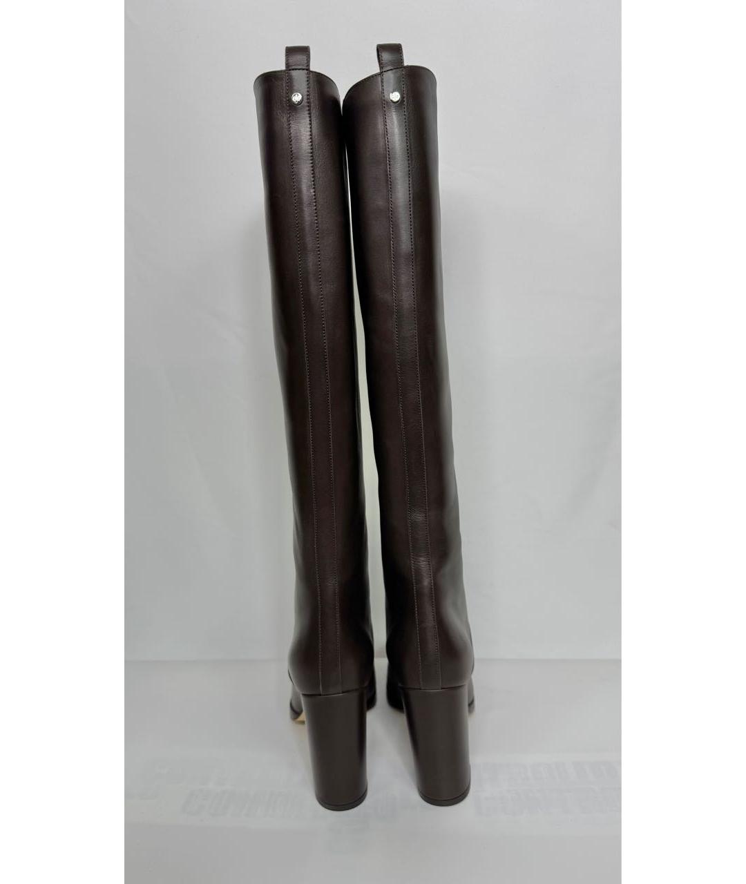 LORO PIANA Коричневые кожаные сапоги, фото 4