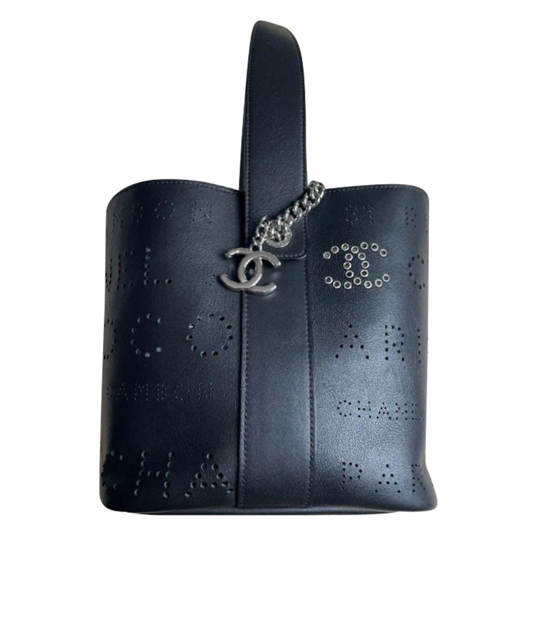 CHANEL Черная кожаная сумка тоут, фото 1