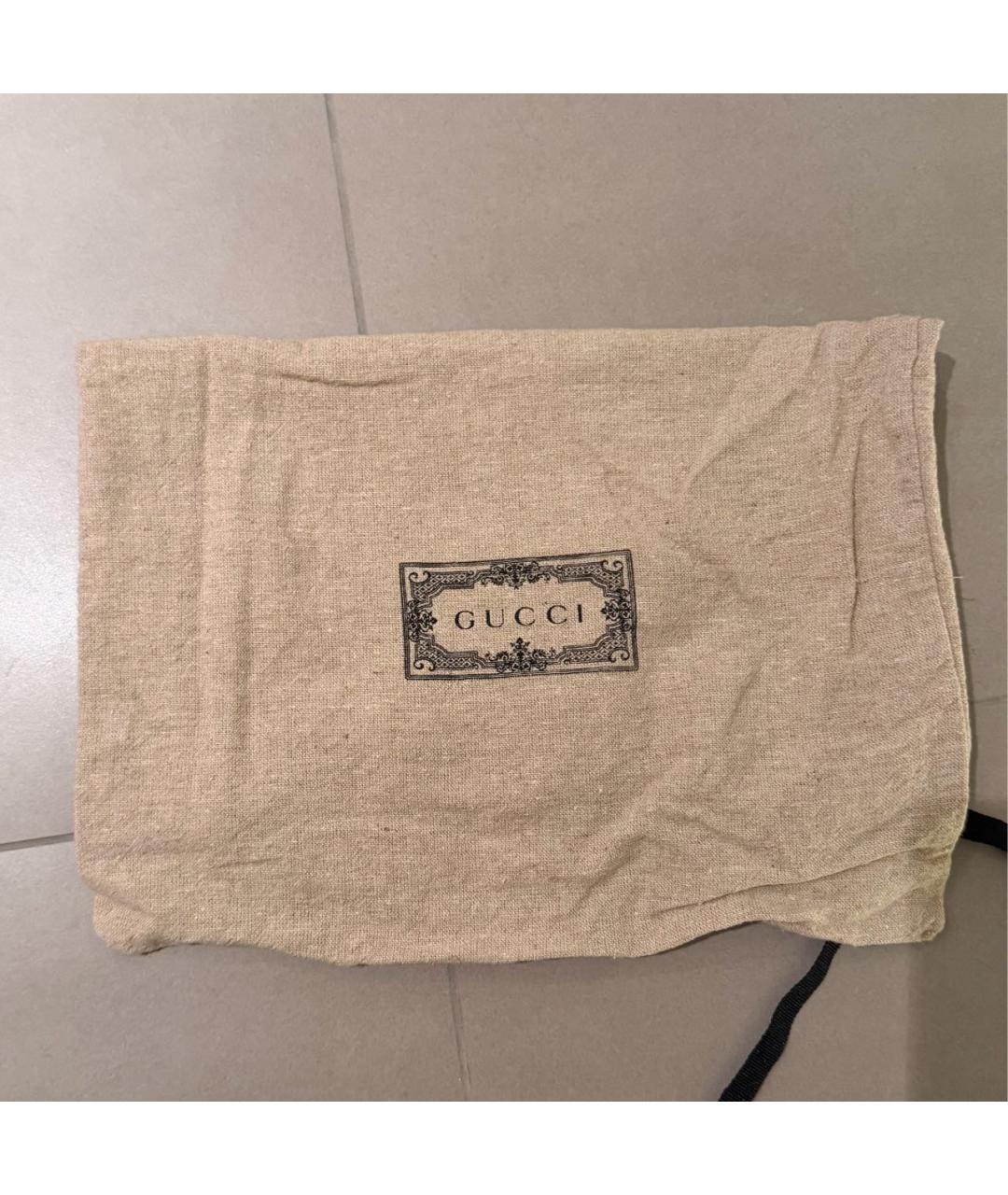 GUCCI Бежевые текстильные шлепанцы, фото 4