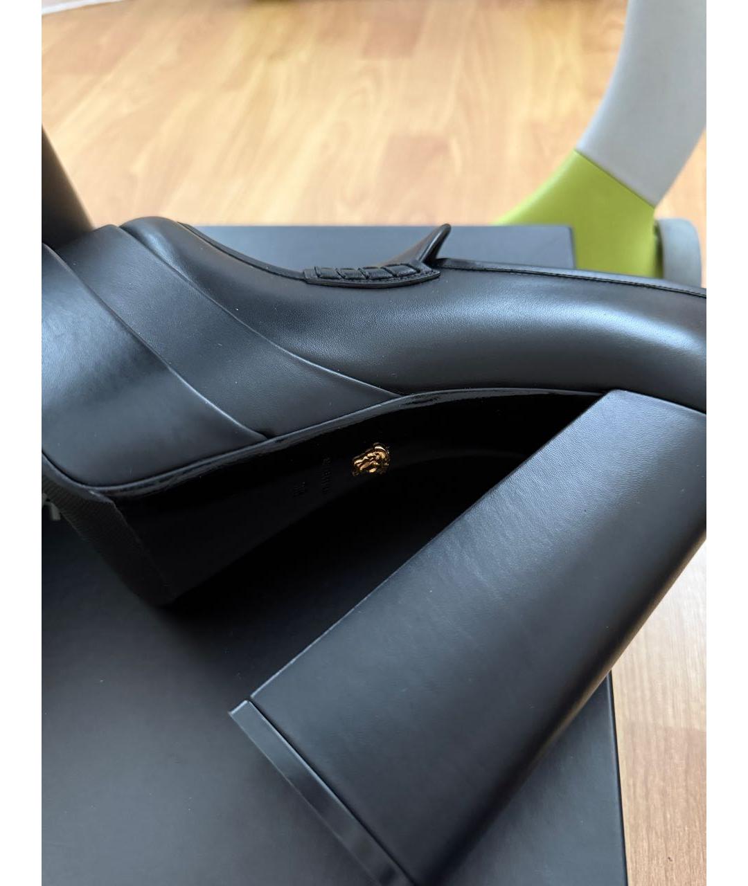 VERSACE Черные кожаные туфли, фото 7