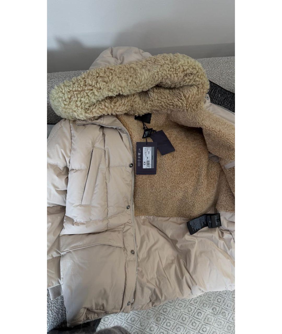 PRADA Бежевая полиэстеровая куртка, фото 8