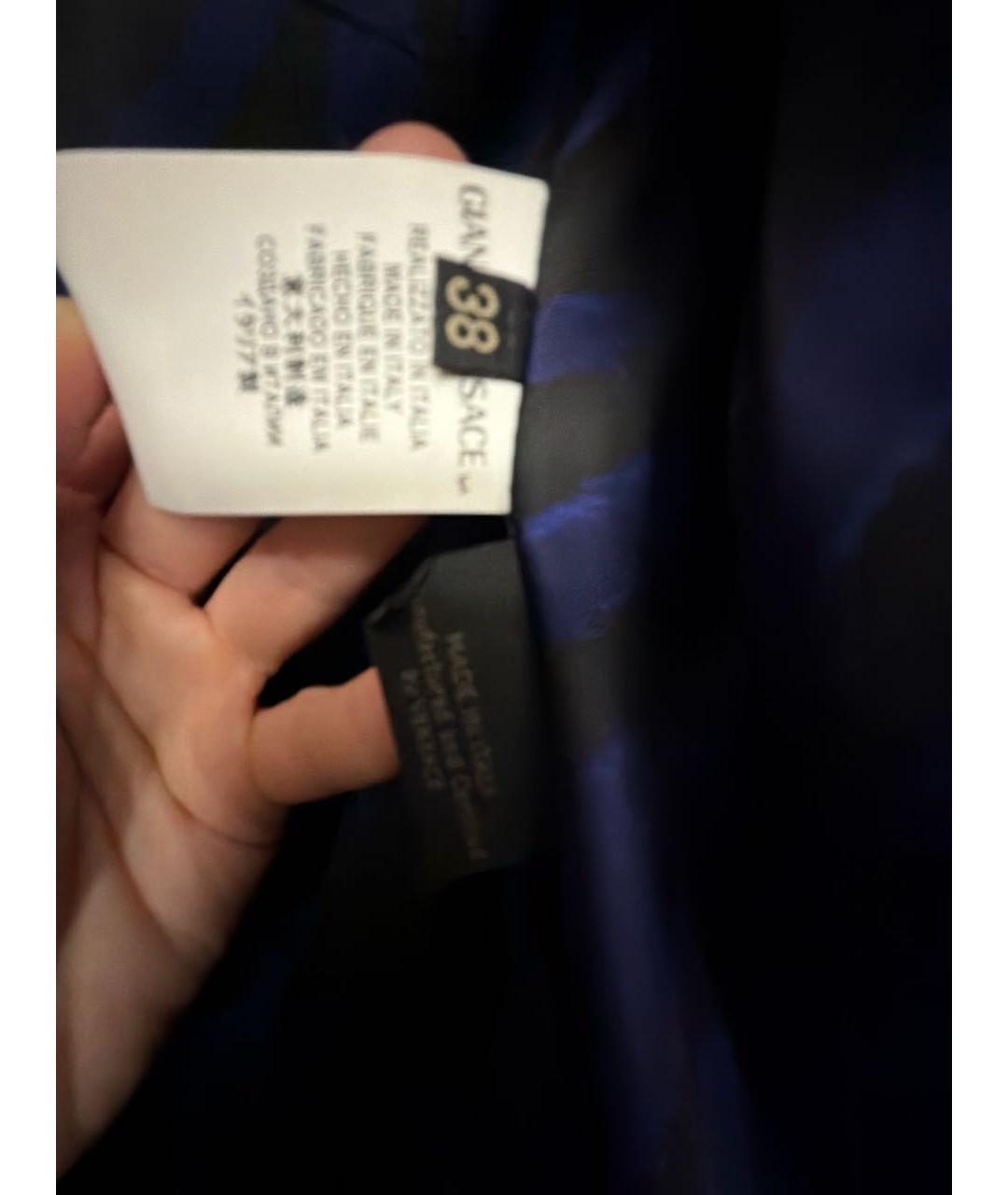 VERSACE Синее шерстяное пальто, фото 6