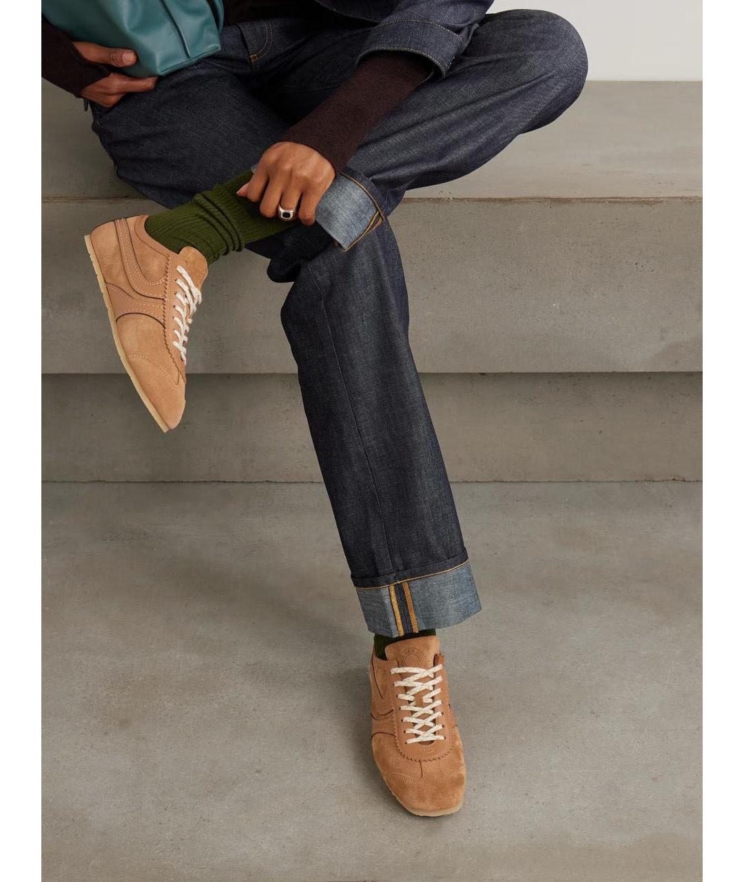 DRIES VAN NOTEN Коричневые замшевые кеды, фото 8