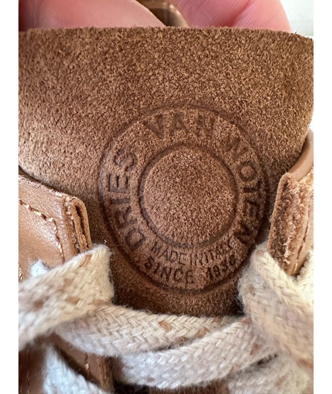 DRIES VAN NOTEN Коричневые замшевые кеды, фото 7