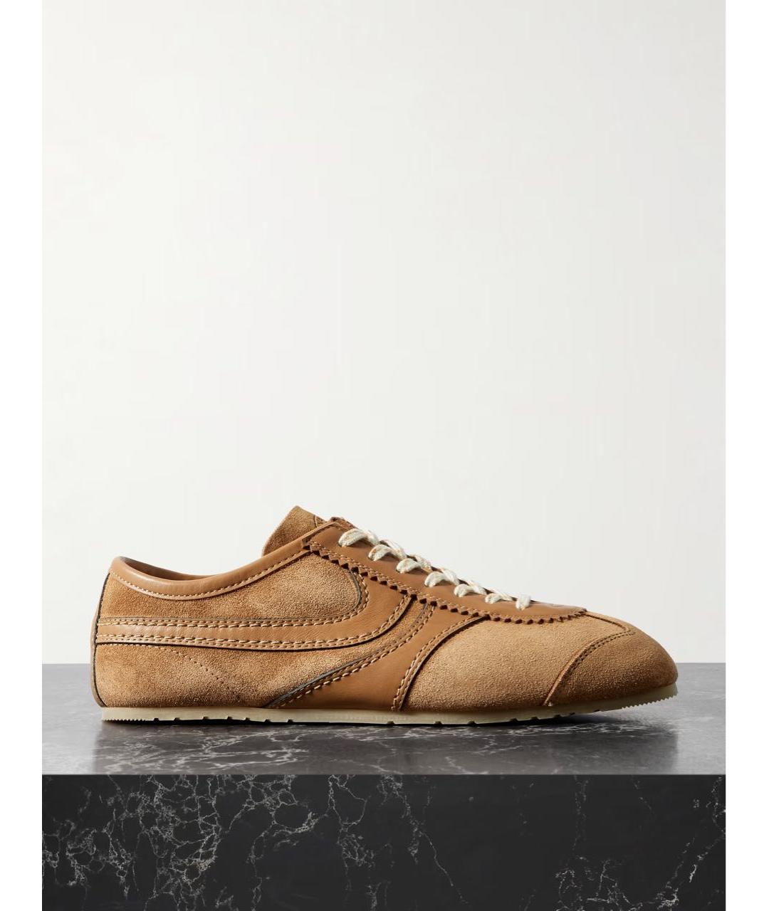 DRIES VAN NOTEN Коричневые замшевые кеды, фото 9