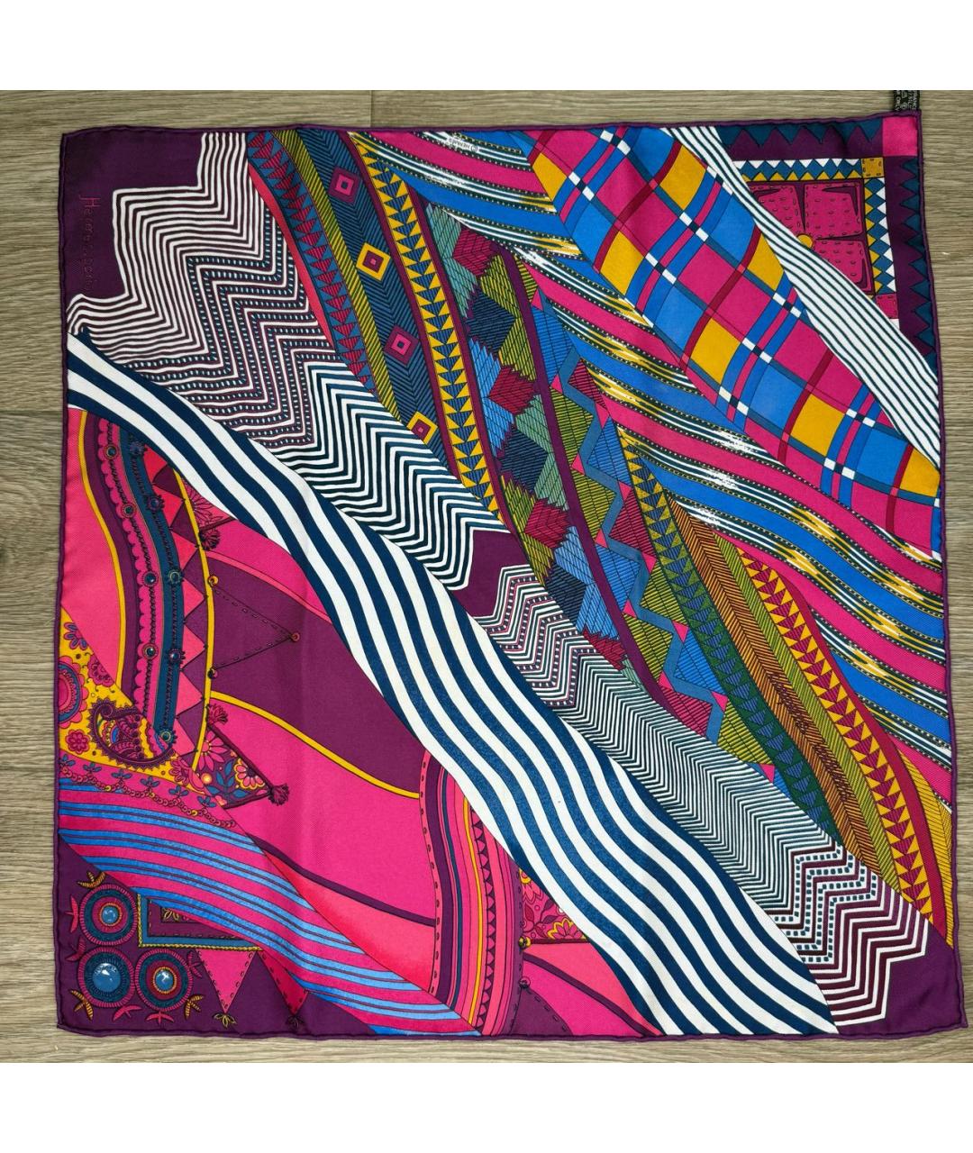 HERMES Мульти шелковый платок, фото 3