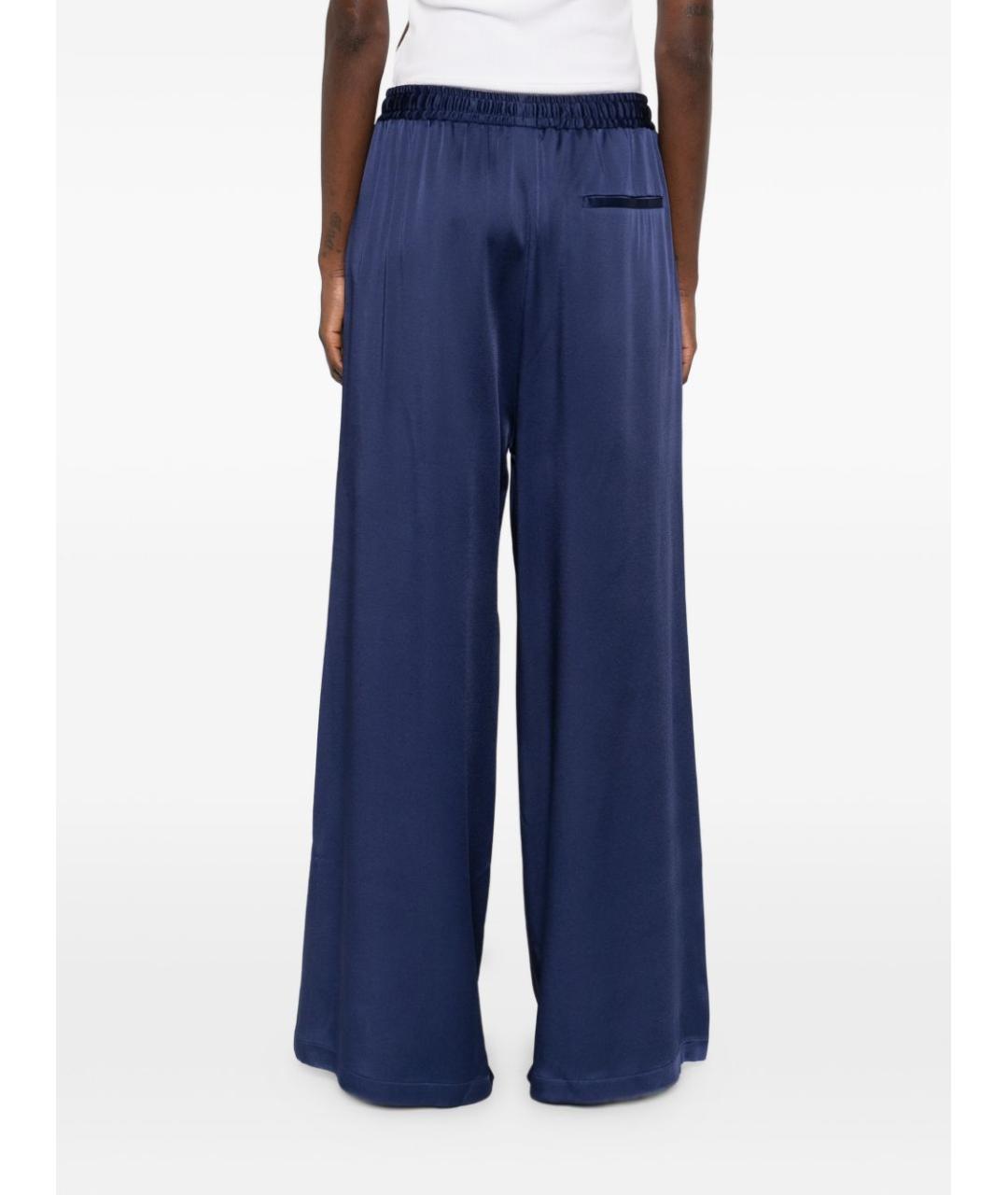 STELLA MCCARTNEY Синие ацетатные прямые брюки, фото 2