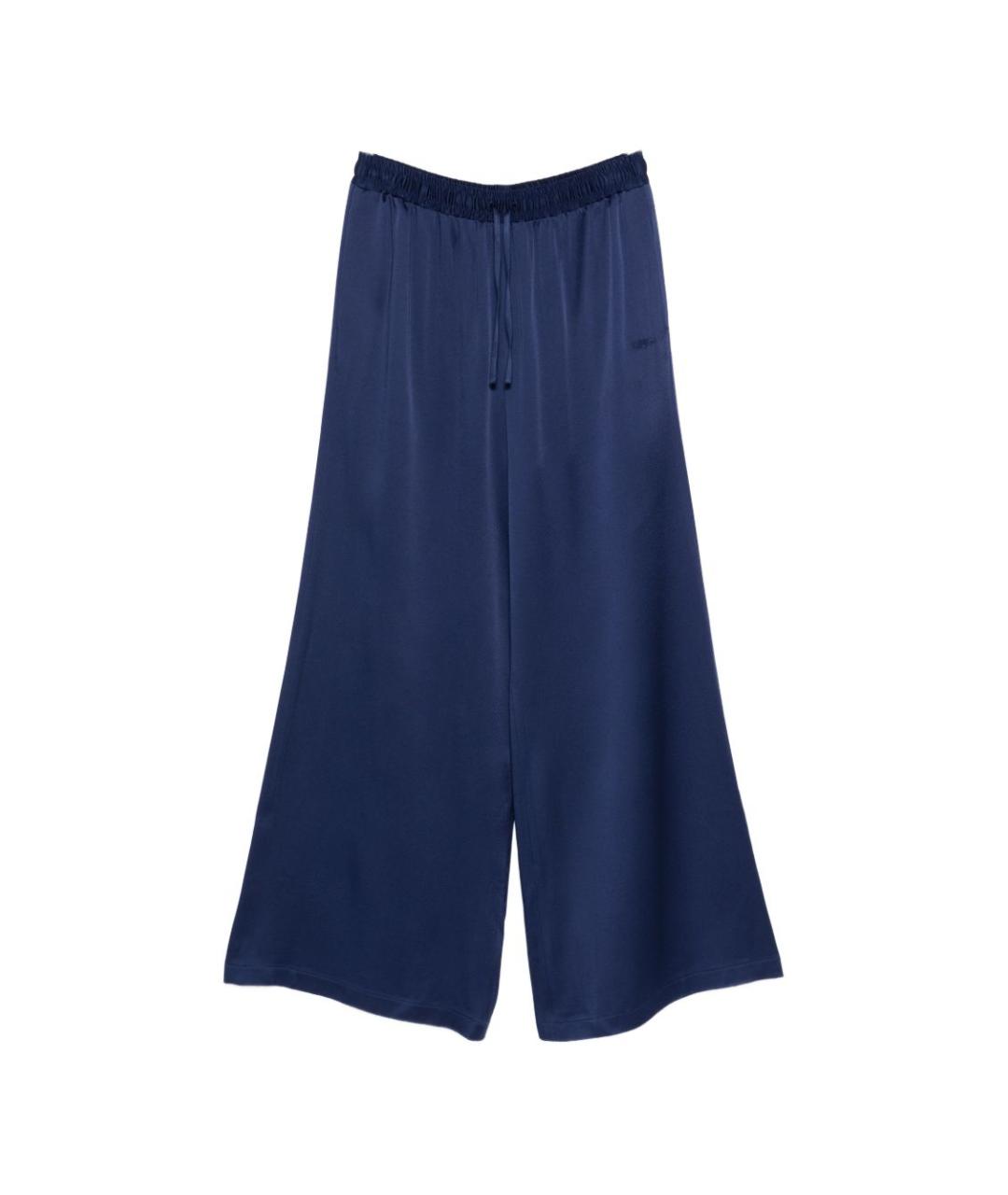 STELLA MCCARTNEY Синие ацетатные прямые брюки, фото 1