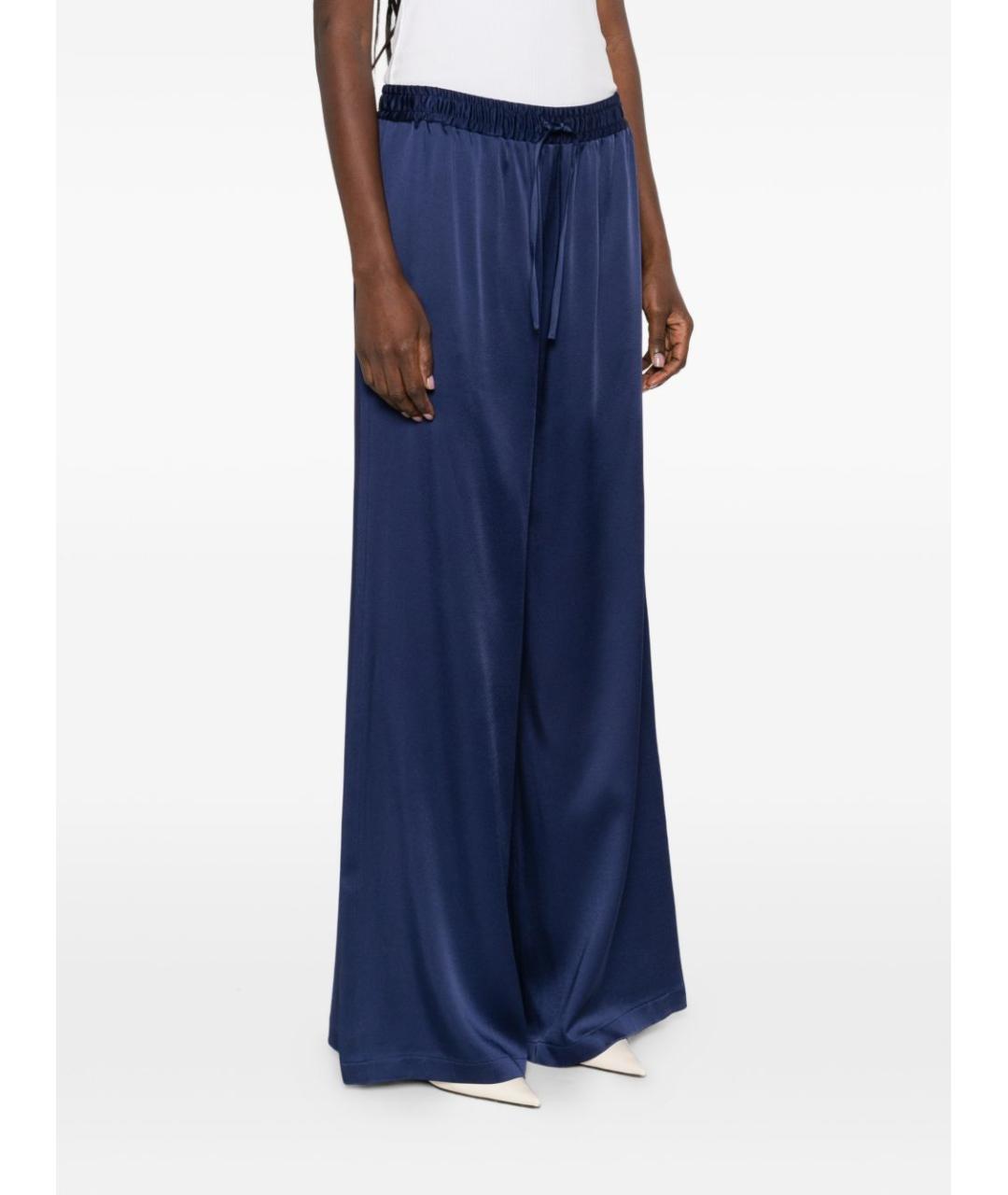 STELLA MCCARTNEY Синие ацетатные прямые брюки, фото 4