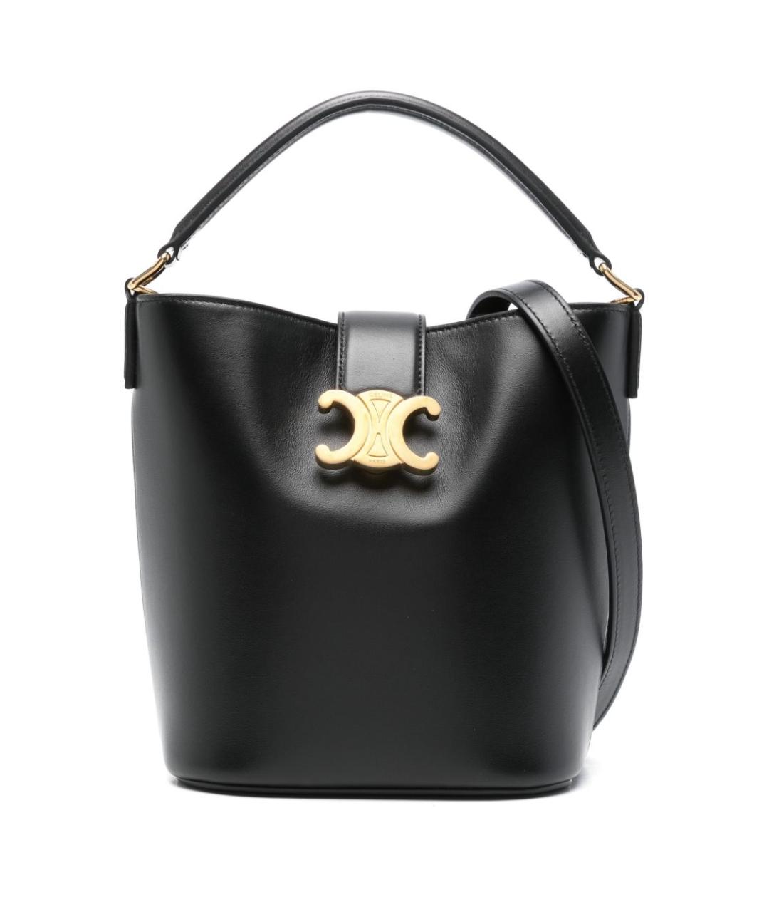 CELINE Черная кожаная сумка тоут, фото 1